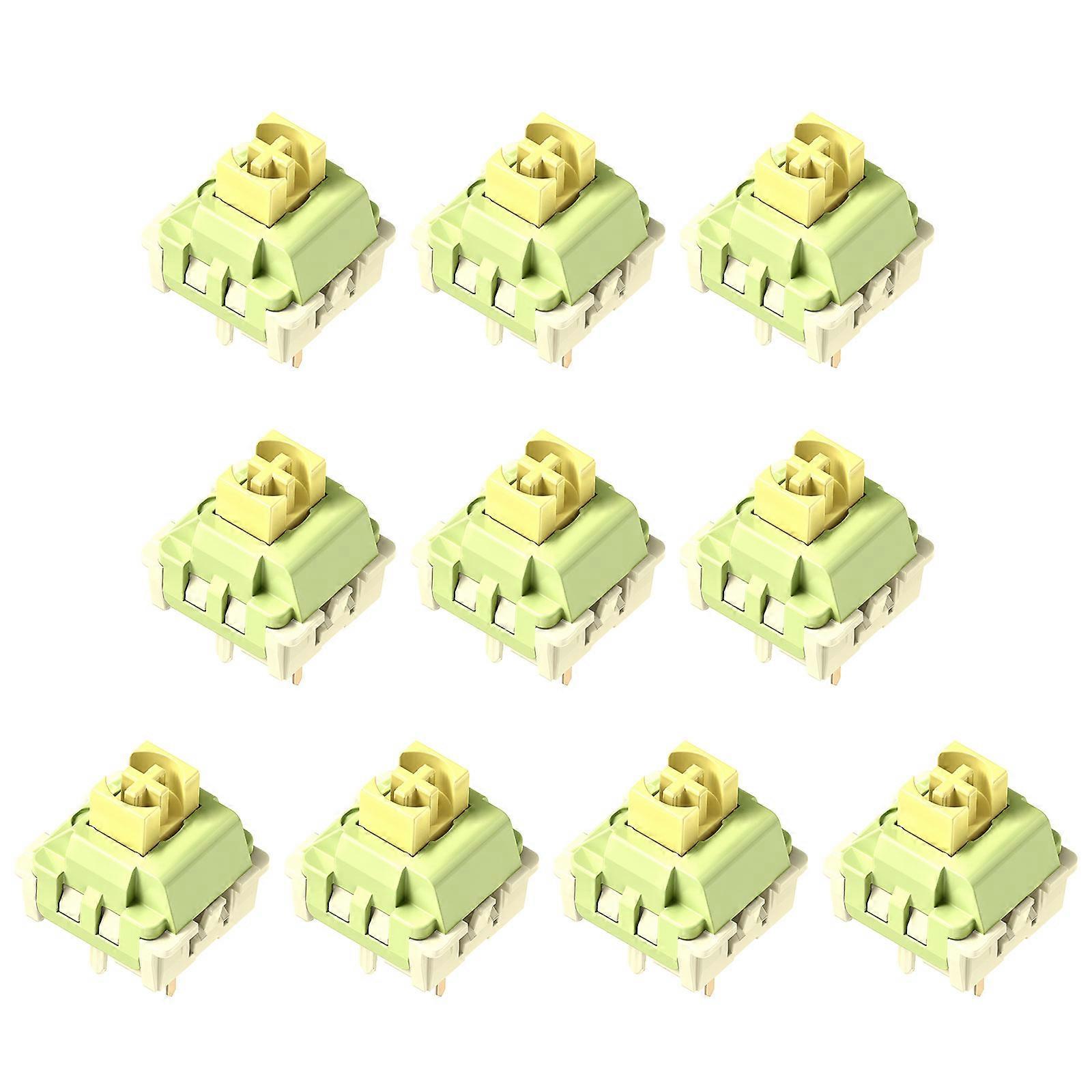 Quiet Lemon Linears Mechanical Switches Pre Lubed Tactile 5Pin Paragraph Axises for Customizing Gaming Keyboards Multicolor