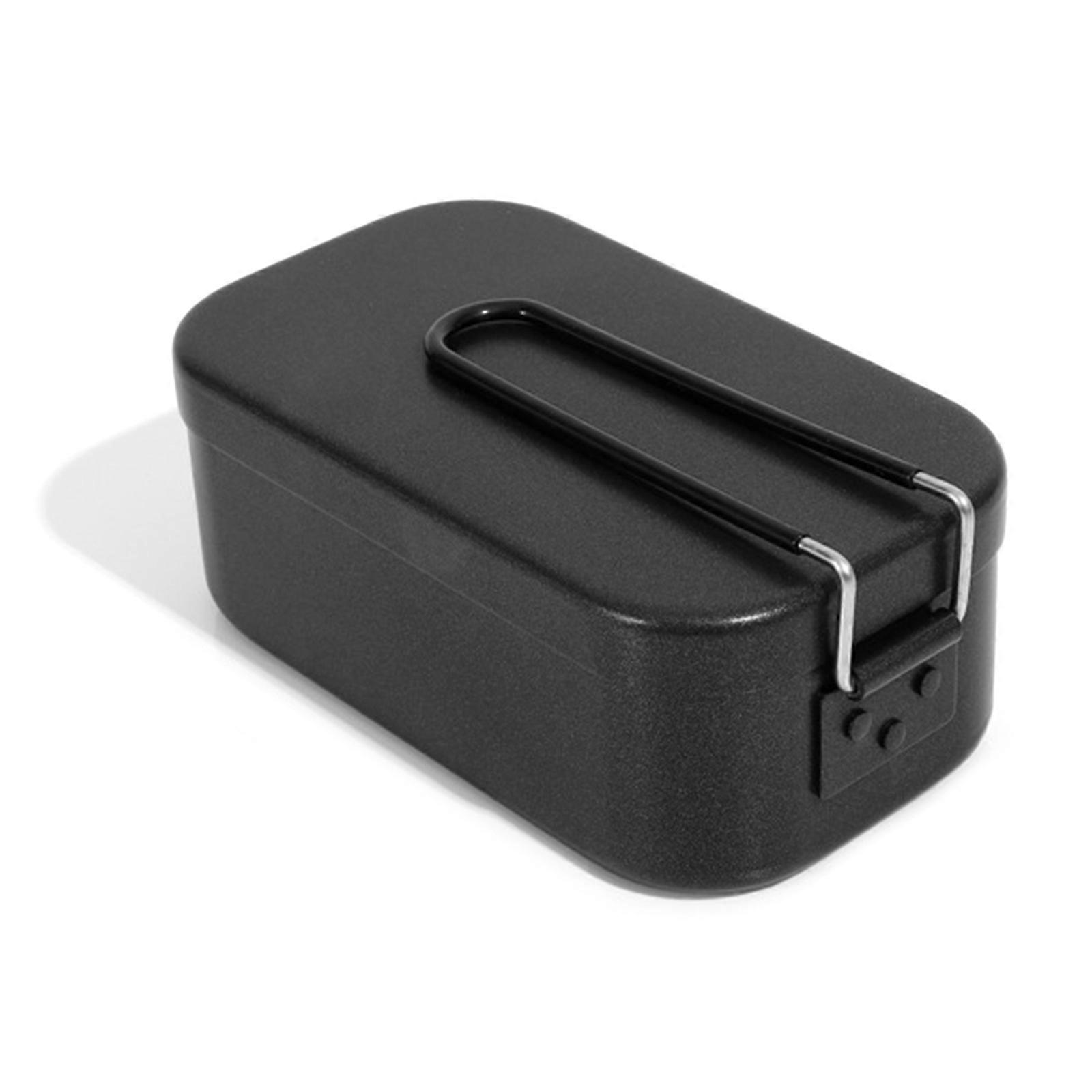 Foldable Handle Lunch Box for Hiking and Picnics Outdoor Tableware Lunch Pots Multiple Use Aluminum Alloy Cooking Pots