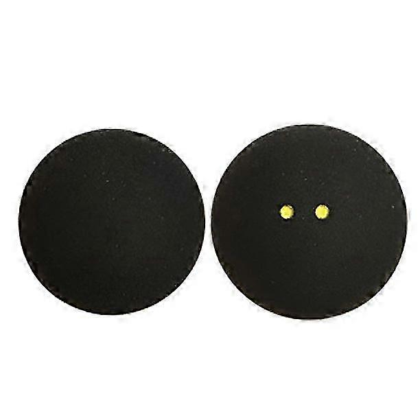 2 pcs Squash Balls Two-Yellow Dots Low Speed Training Squash Balls Black Rubber Racket Balls, Very Suitable for Outdoor Sports