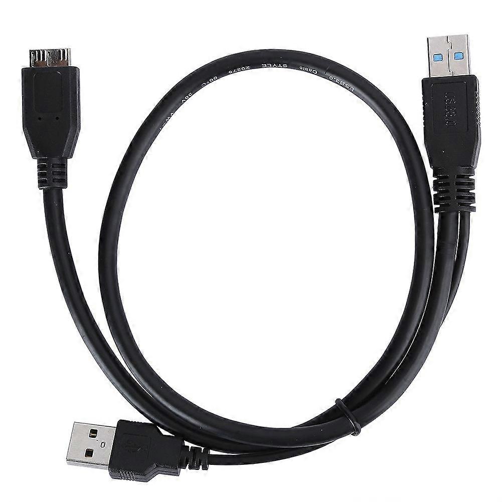 Dual USB 3.0 Cable USB Mobile Hard Drive Box Auxiliary Power Supply C0103 0.6m