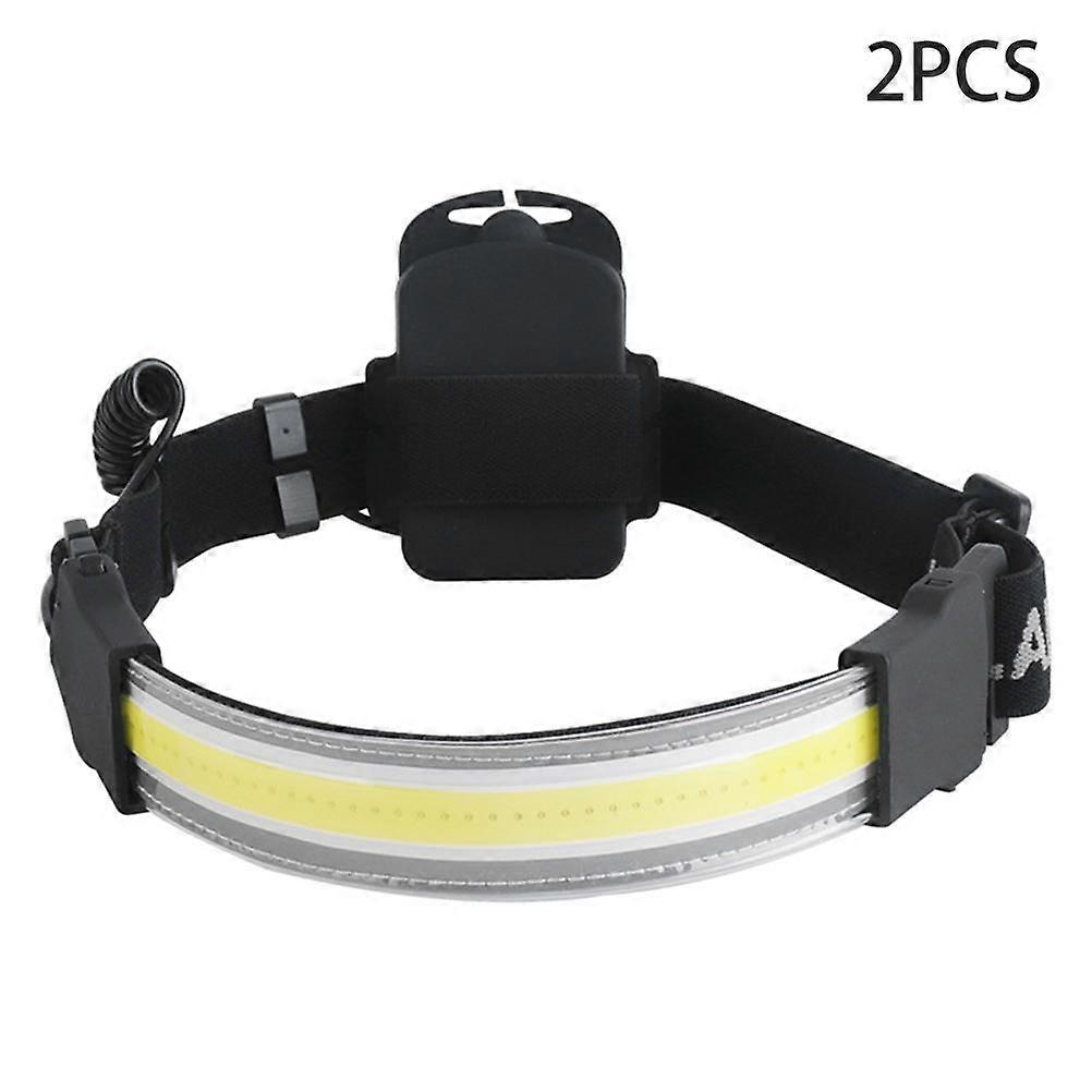 Adjustable Comfortable Headband Headlamp, 220° Wide-Angle Illumination, Battery-Powered for Indoor & Outdoor Use, 3 White Light Brightness Modes,