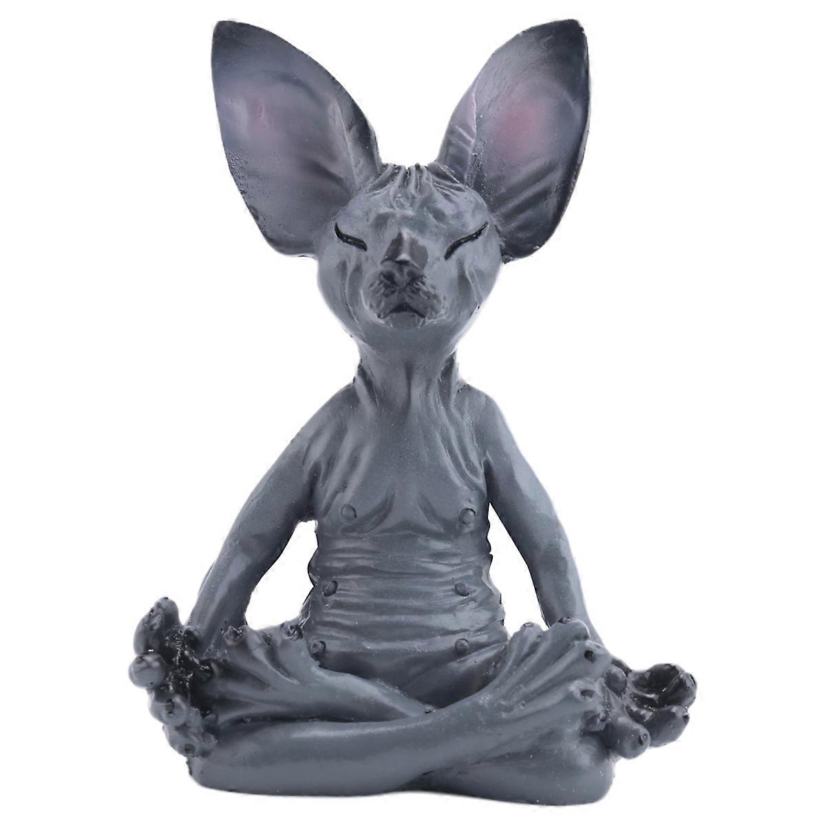 Sphynx Cat Meditate,Thinking Cat Statue,Meditating Thinking Cat