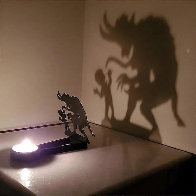 Funny Shadow Candle Holders,Halloween Home Decor-D