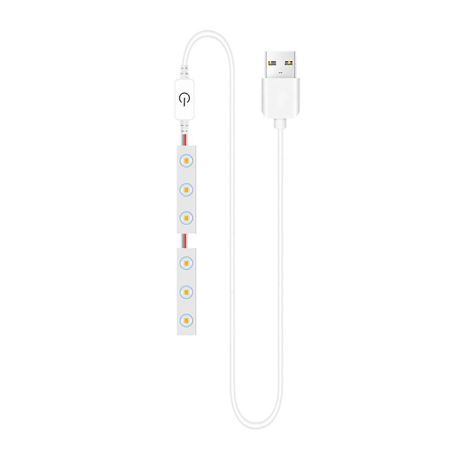 LED Makeup Mirror Lights 6LEDs Dimmable Touch Control Vanity Mirror Lights Bathroom Mirror Light with USB Cable LED Strip Lights Dressing Mirror