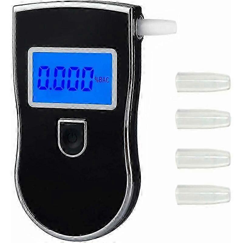 Electronic Breathalyzer, Professional Portable Alcohol Tester with Digital LED Display and 5 Mouthpieces, Semi-conductive Sensor Sensitivity -