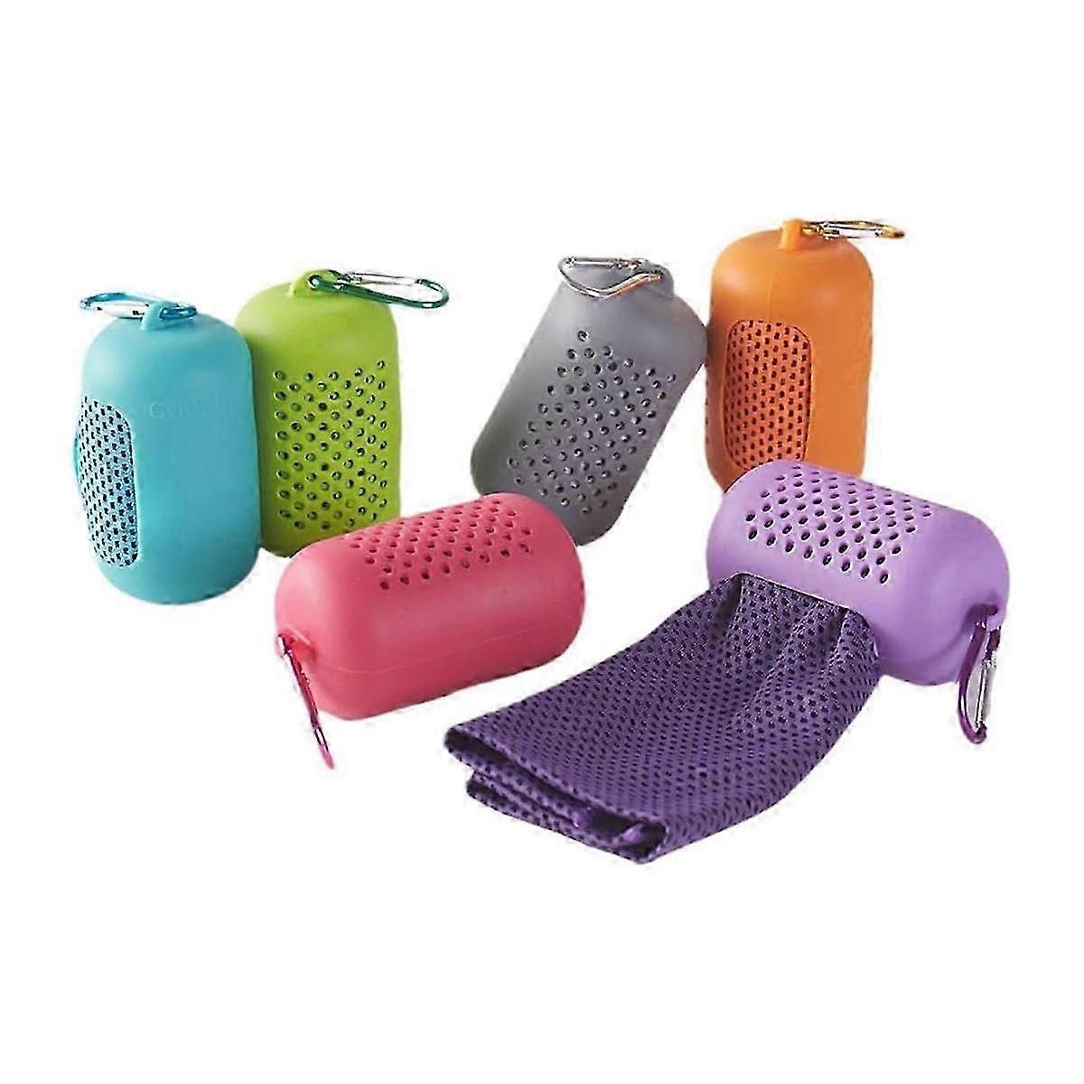 Kannettava mini nopeasti kuivuva polyesterikuitujäähdytyspyyhe ulkokuntoiluun ja kuntosalitoimintaan