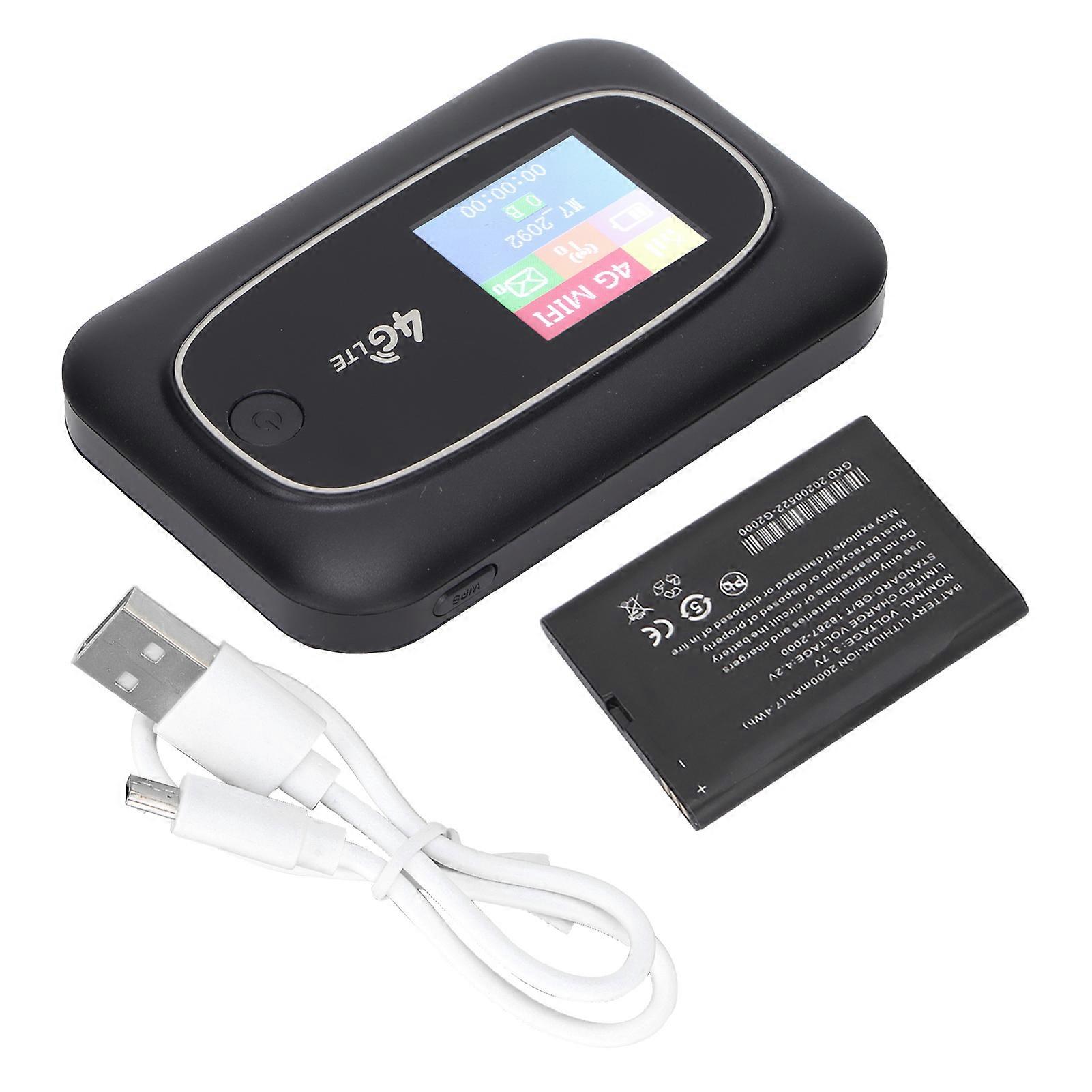 4G WiFi Hotspot Travel Router: Portable, LED Display, SIM Slot, 72-Hour Standby