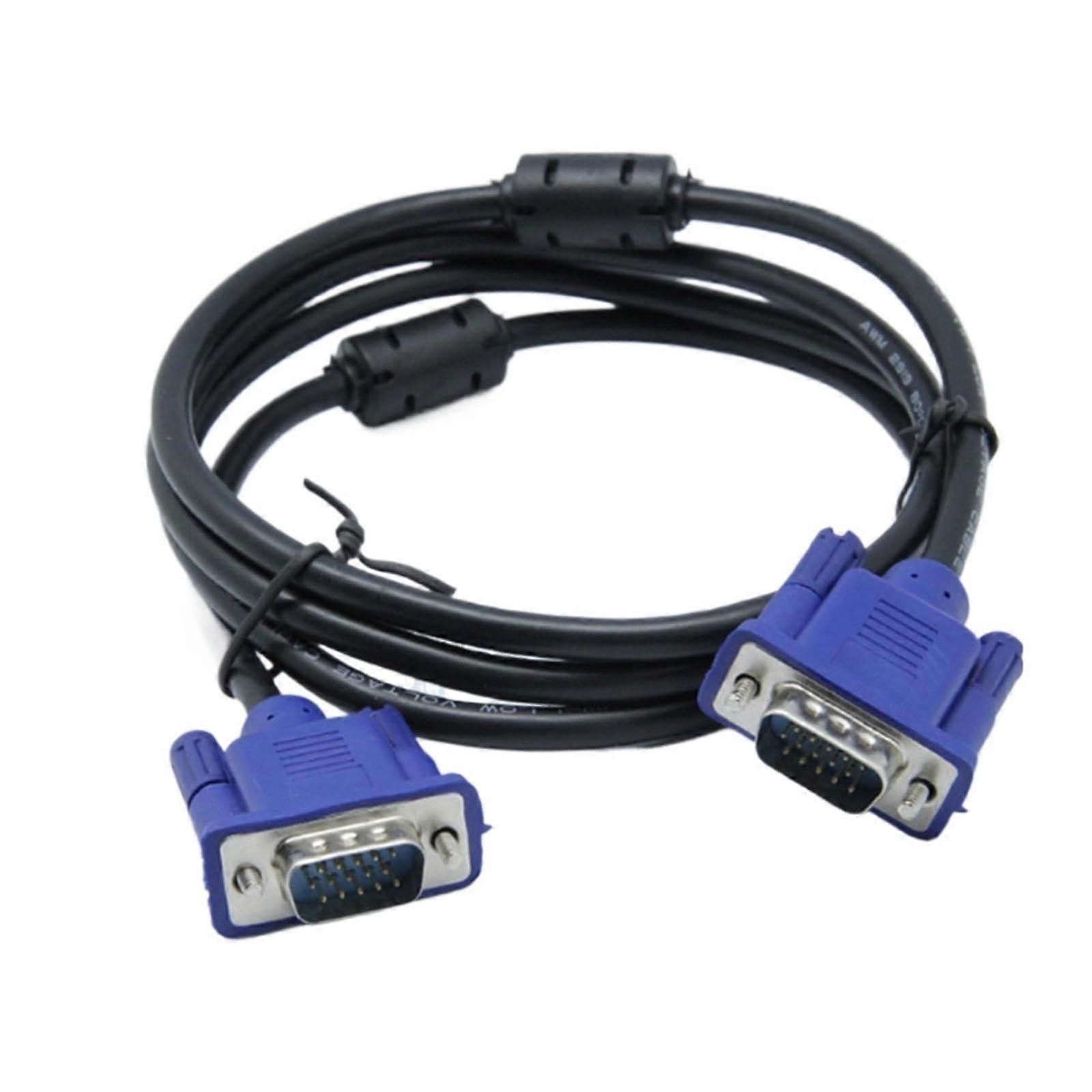 1.5M VGA to VGA Cable 15 Pin Male to Male Extension for Computer Monitor Projector PC TV Adapter 0.3M Compatibility