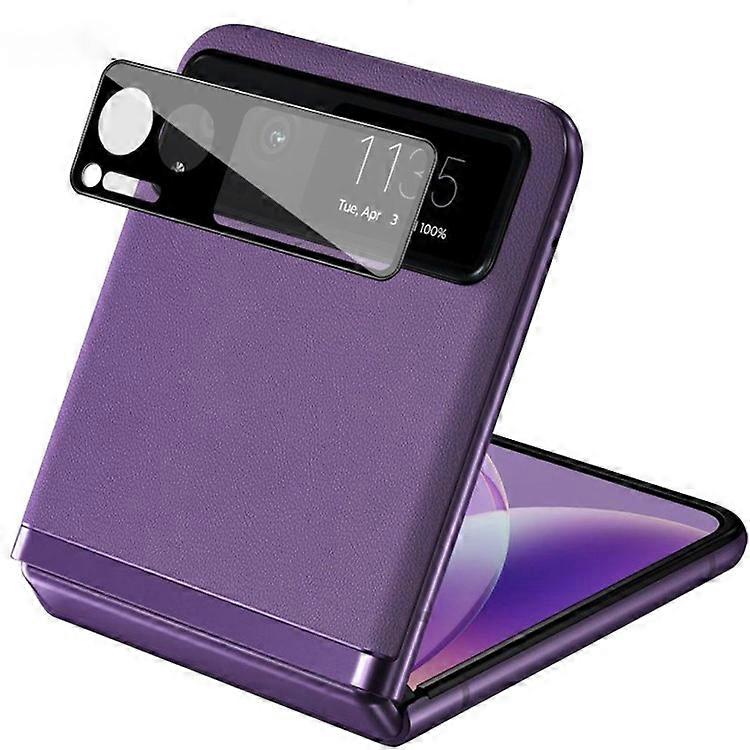 IMAK Compatible For Motorola Razr 40 5G Camera Lens Protector Anti-Scratch Tempered Glass Rear Lens Film (Black Version)