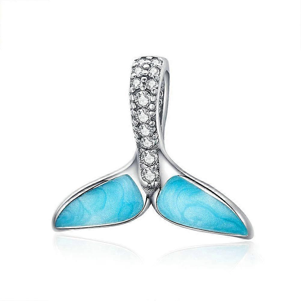 SEA Charm Charm 925 Silver Fish Charm Dolphin Dolphin Charm Whale Cham Ocean Charm Charm Charm Pandora Attraction Bracelet Tail Whale tail