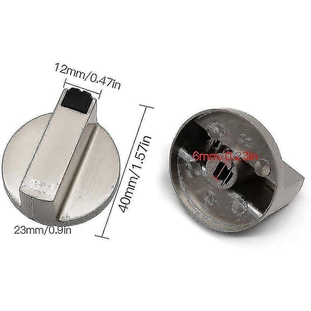 مقبض طباخ غاز HJYang - مجموعة من 4 ملم فرن معدني ومقابض تحكم في الطباخ IUX