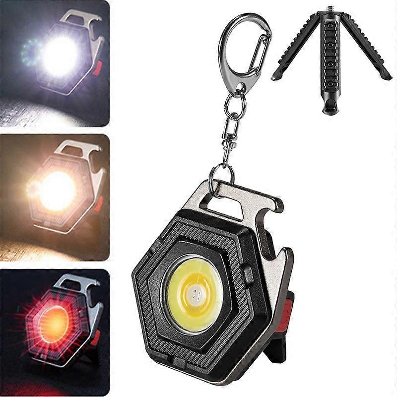 E-SMARTER W5131 Mini Schlüsselanhänger Starkes Licht Tragbare Taschenlampe, Spezifikation: Anlaufen + Stativ