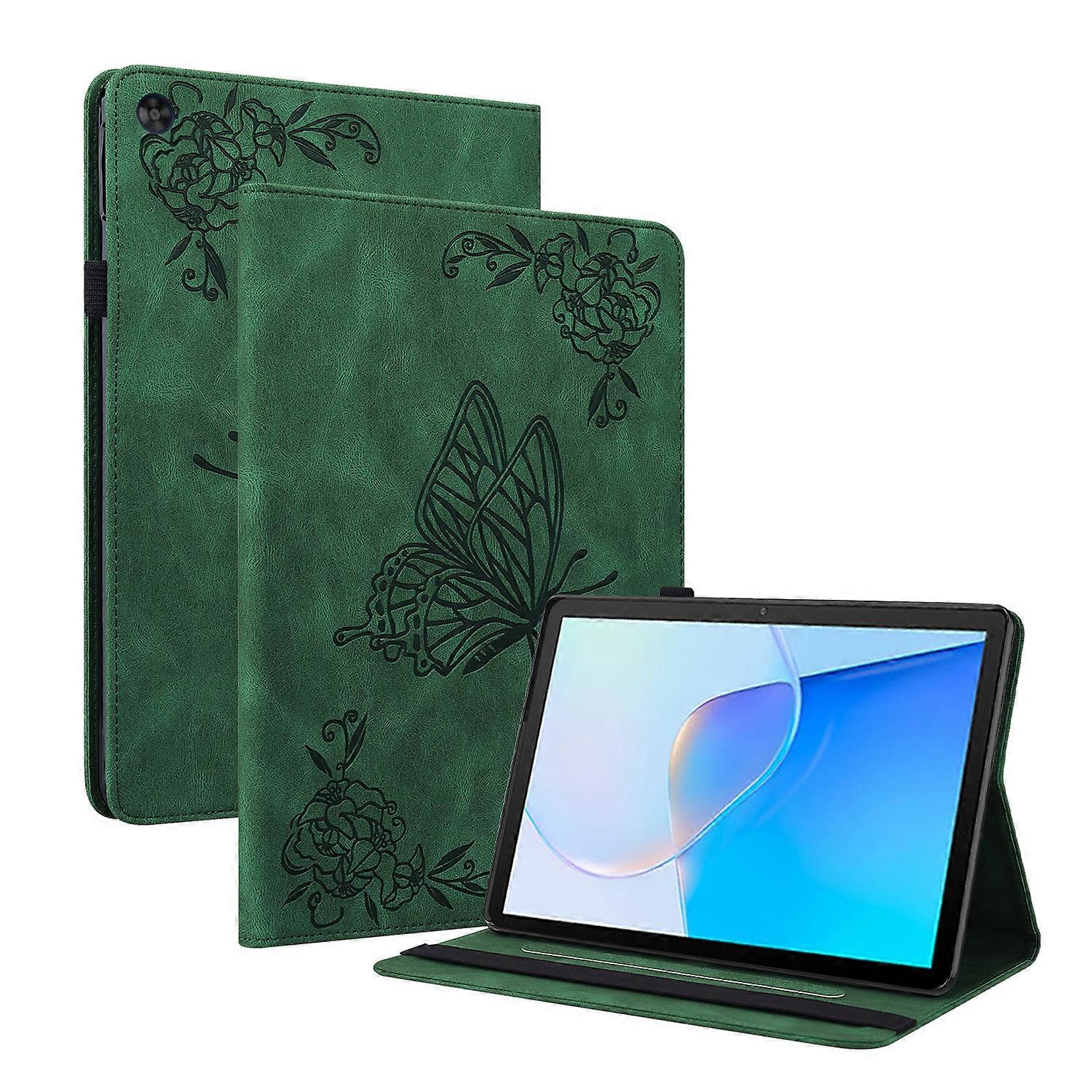 For Huawei MatePad SE Butterfly Flower Embossed Leather Tablet Case