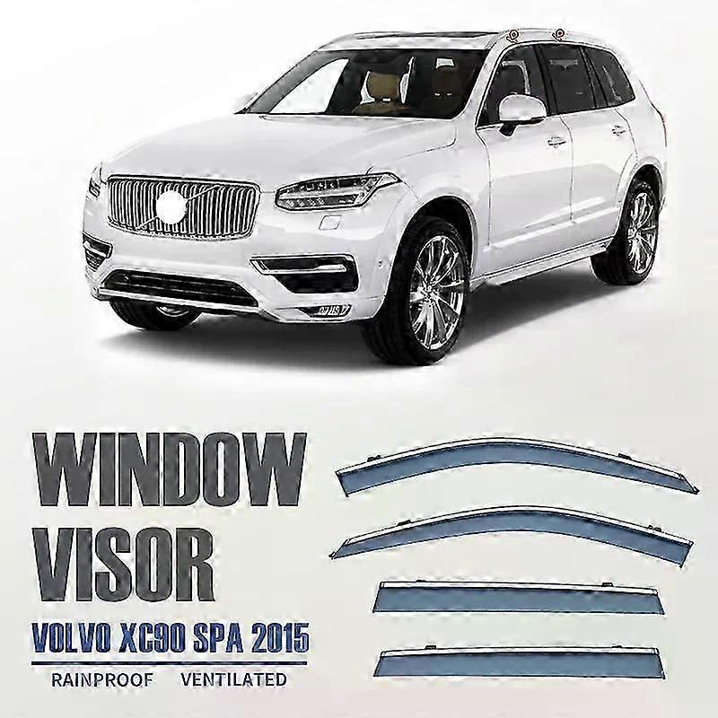 Applies To For Volvo Xc90 Mk2 2015-2022+ Window Visor Vent Shades Ventvisor Wind Deflectors Visors Rain Visor