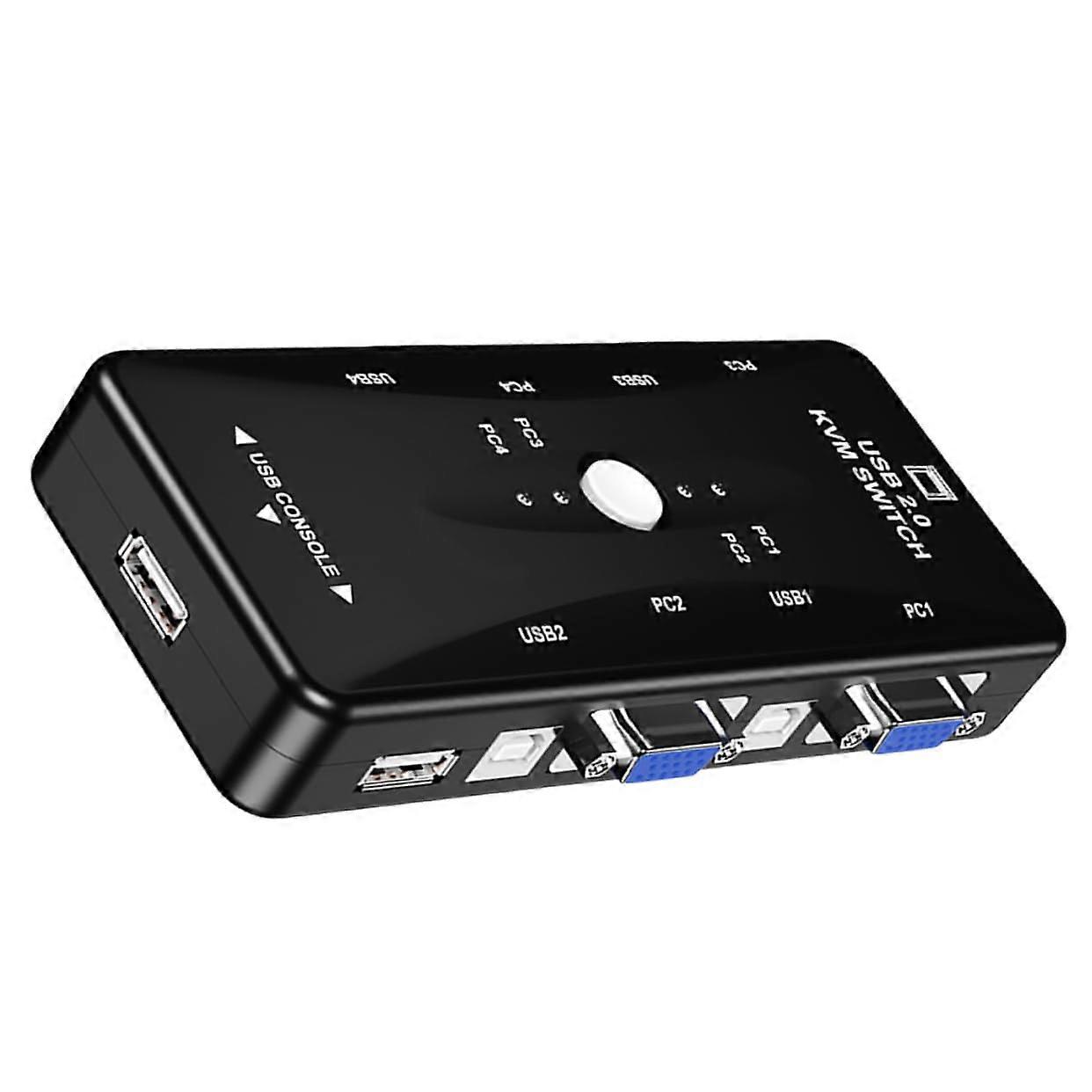 4 Port 4-in-1 Keyboard Mouse Splitter Printer Sharing Efficient Operation