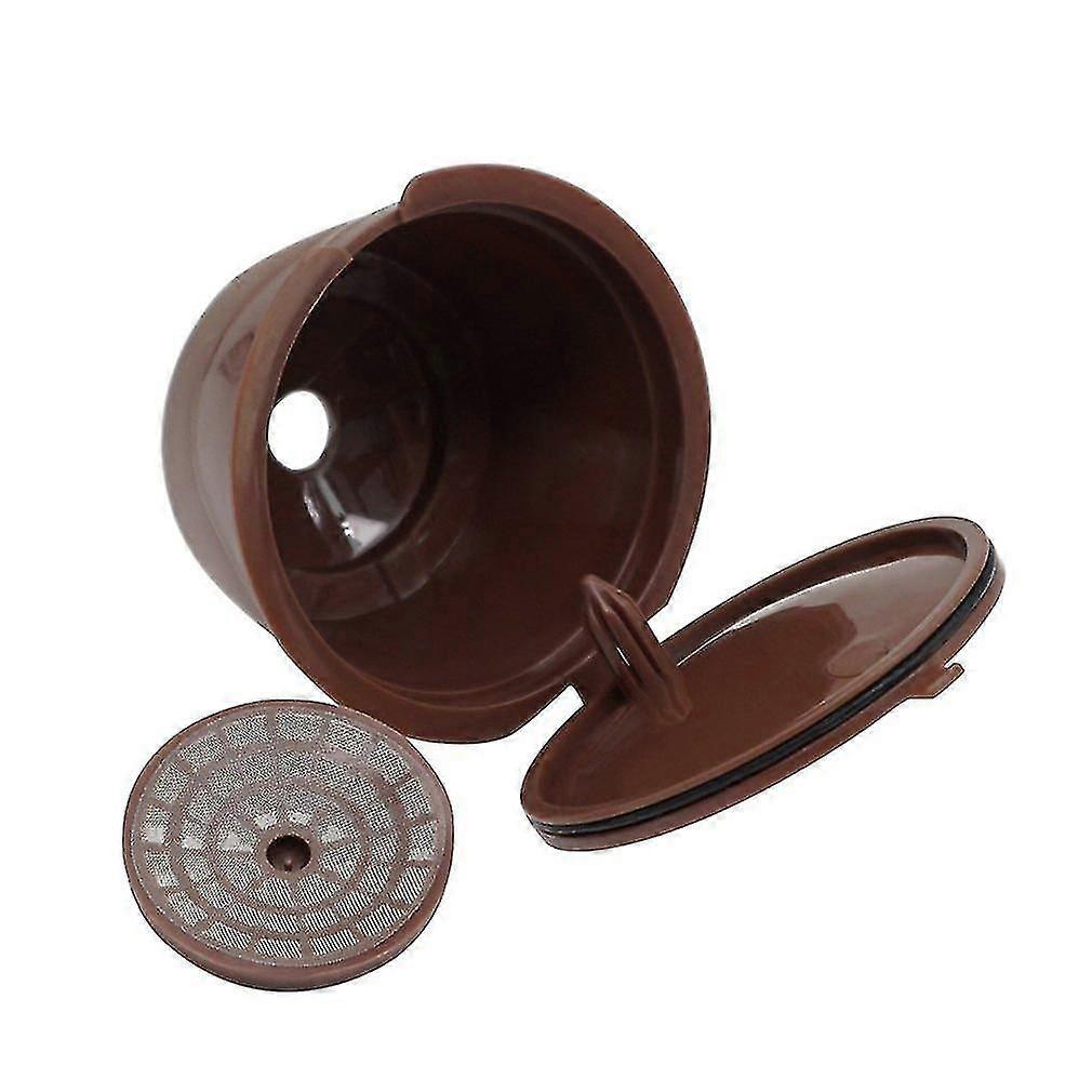 Reusable Coffee Capsule Pod Filter Cups Set With Spoon Brush Eco-friendly Stainless Steel Mesh Filter Suitable For Dolce Gusto