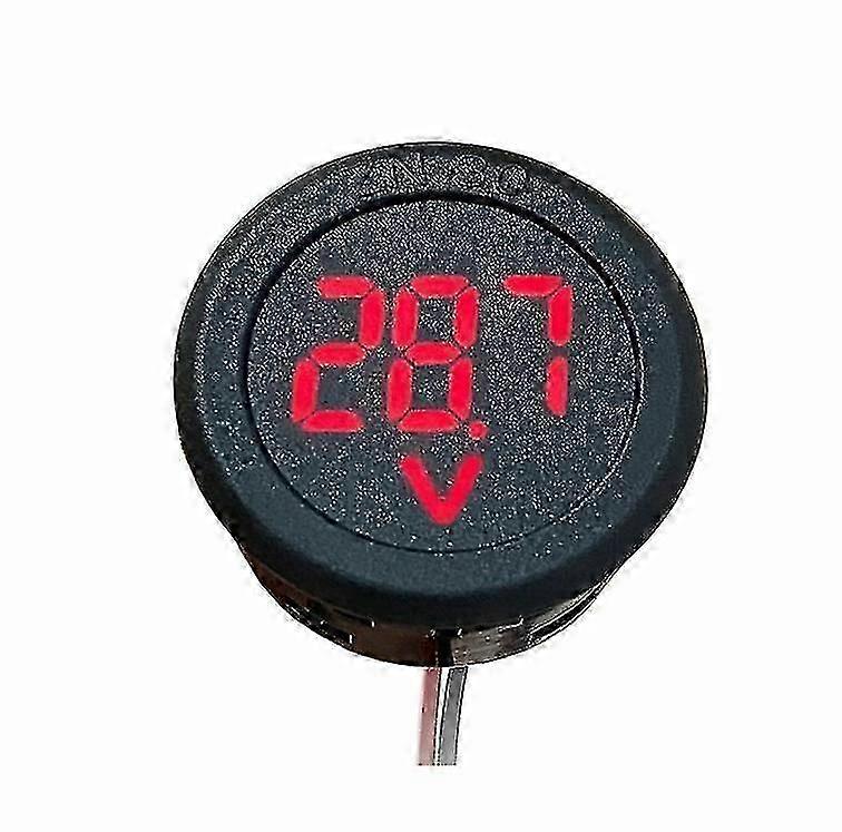 New Digital Voltmeter Led Voltmeter Measuring Instrument Round Voltmeter 4v-100v Start Dc Digital Display Voltmeter