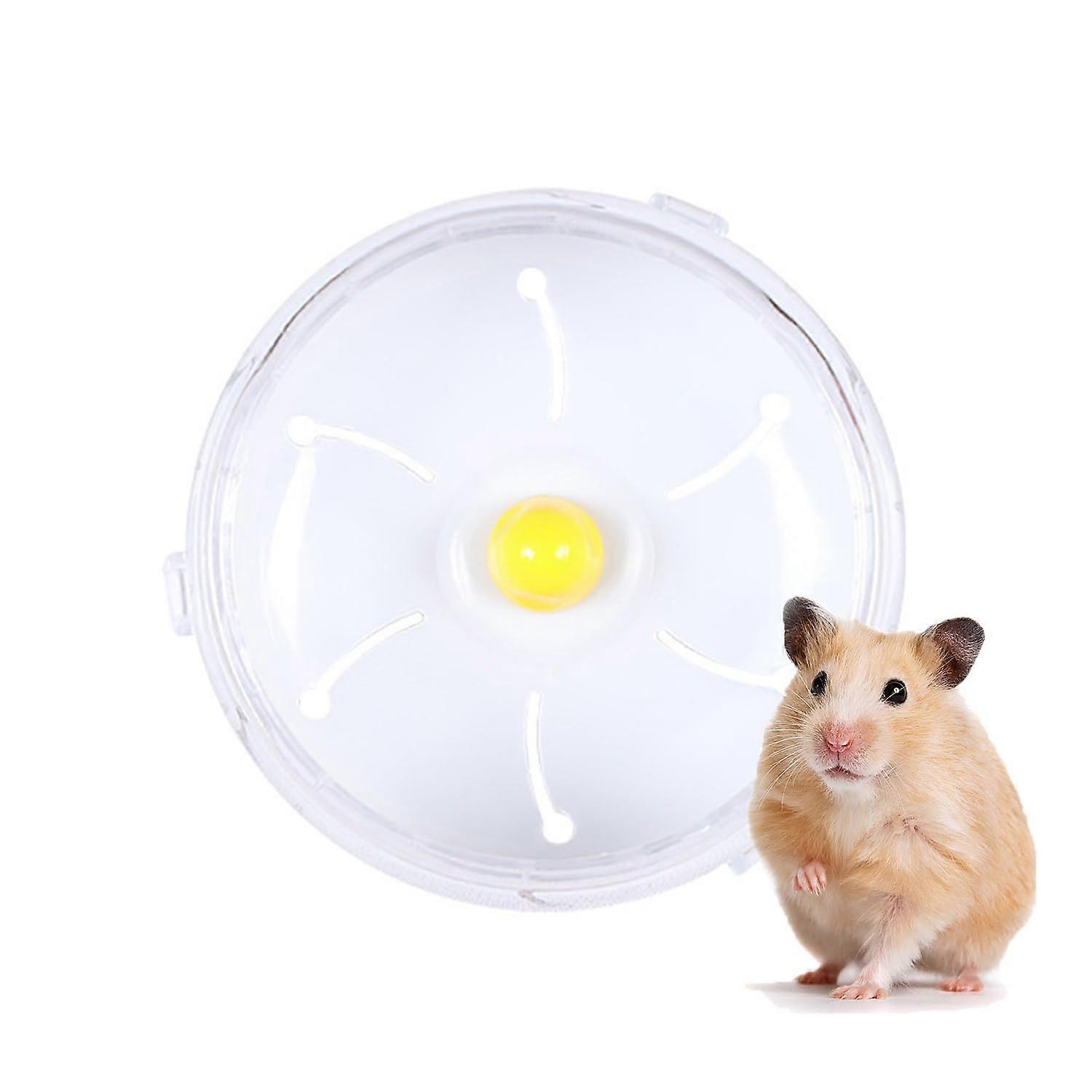 6.9 Inch Silent Hamster Exercise Wheel, Pets Large Exercise Running Wheel for Hamsters, Gerbils, Mice or Other Small Animals (White)