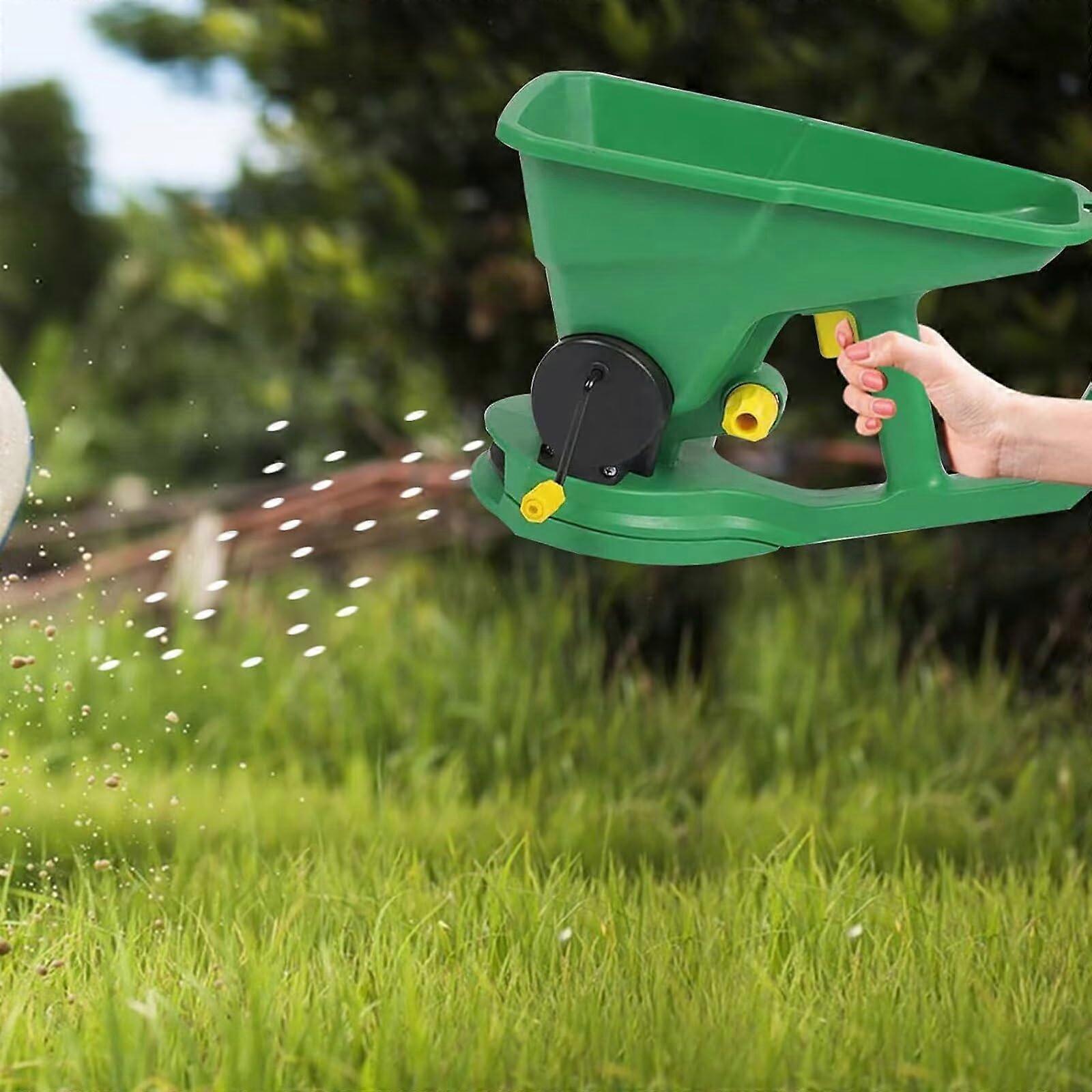 Seed Spreaders for Lawns Handheld 1.5L Capacity Manual Crank Spreader 5 Gear