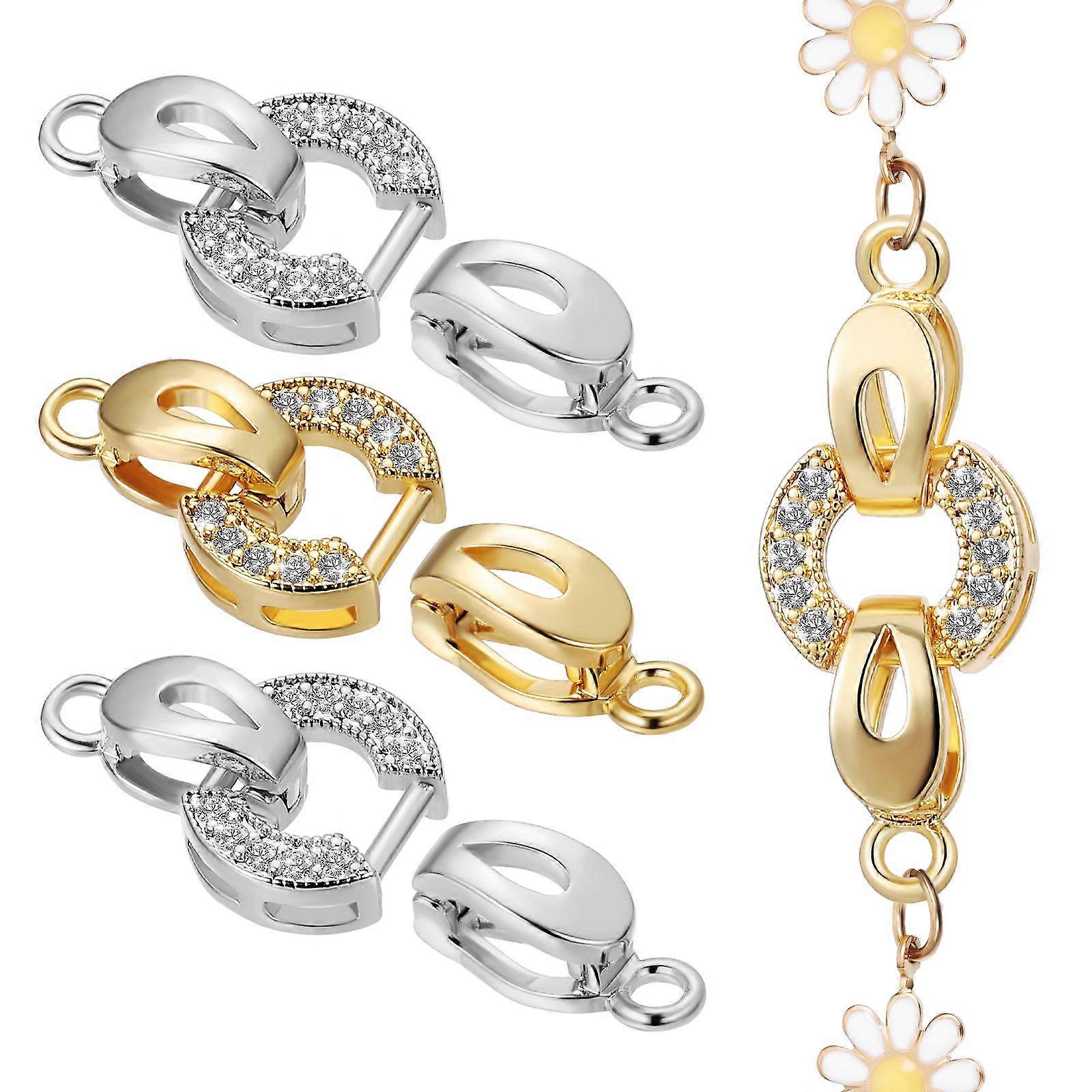 4 Pcs Necklace Clasps Jewelry Clasps And Closures Bracelet Clasps Jewelry Making Clasp Pendant Connector