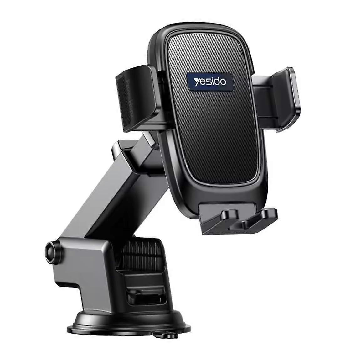 Universal Car Mount Phone Holder for Dashboard and Windshield, Suction Cup, Compatible with All Smartphones, Model YES001