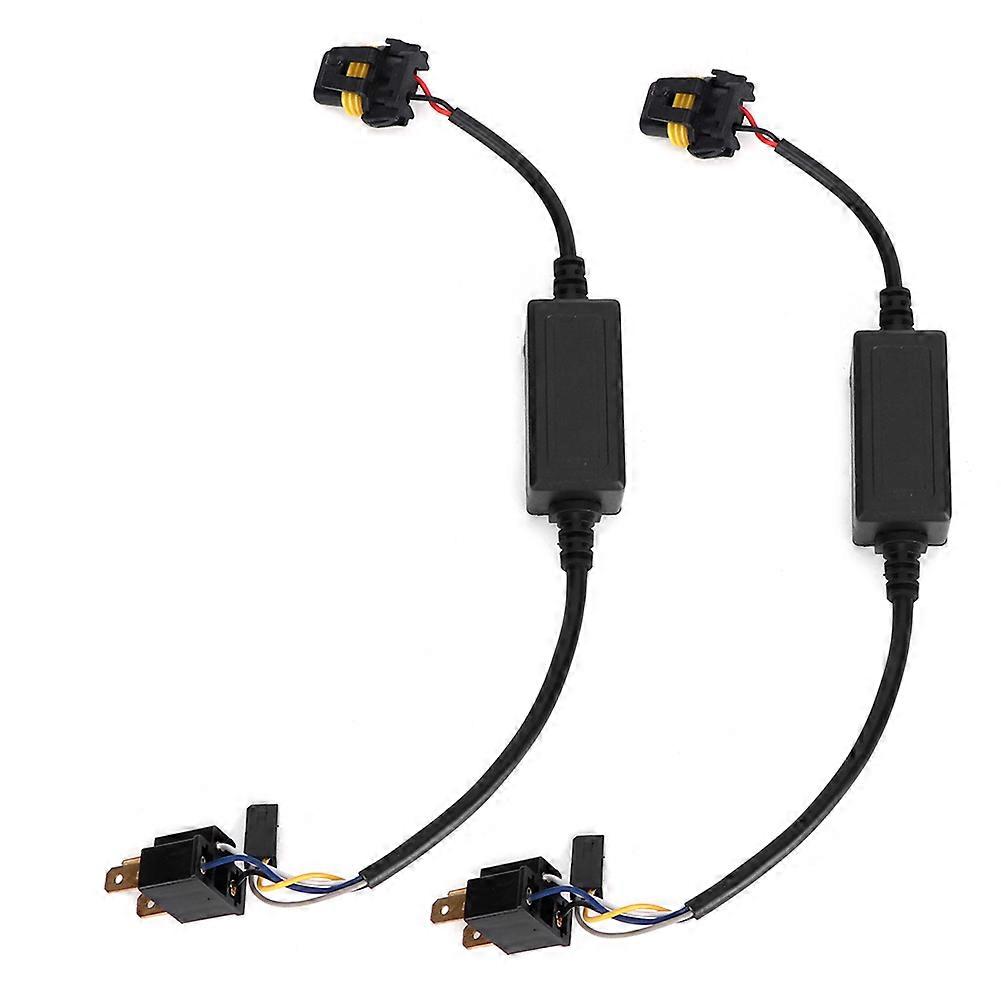 2Pcs H4 Auto Relay Xenon Lamp Wiring Harness Variable Light Cable Connector