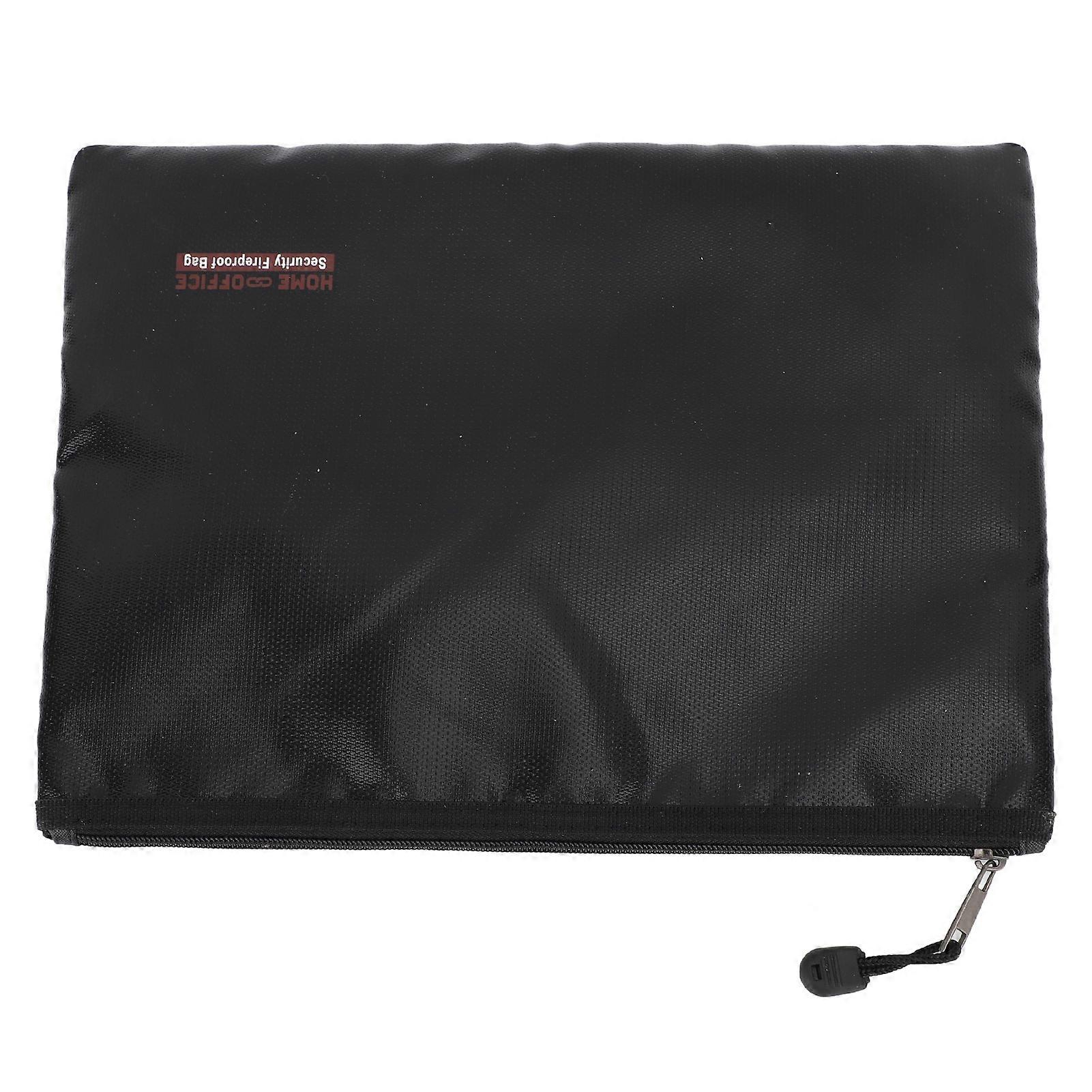 Fireproof Document Bag 800℃ Heat Insulated Fire Safe Storage Pouch Zipper Closure for A4 File Bag Cash Tablet 