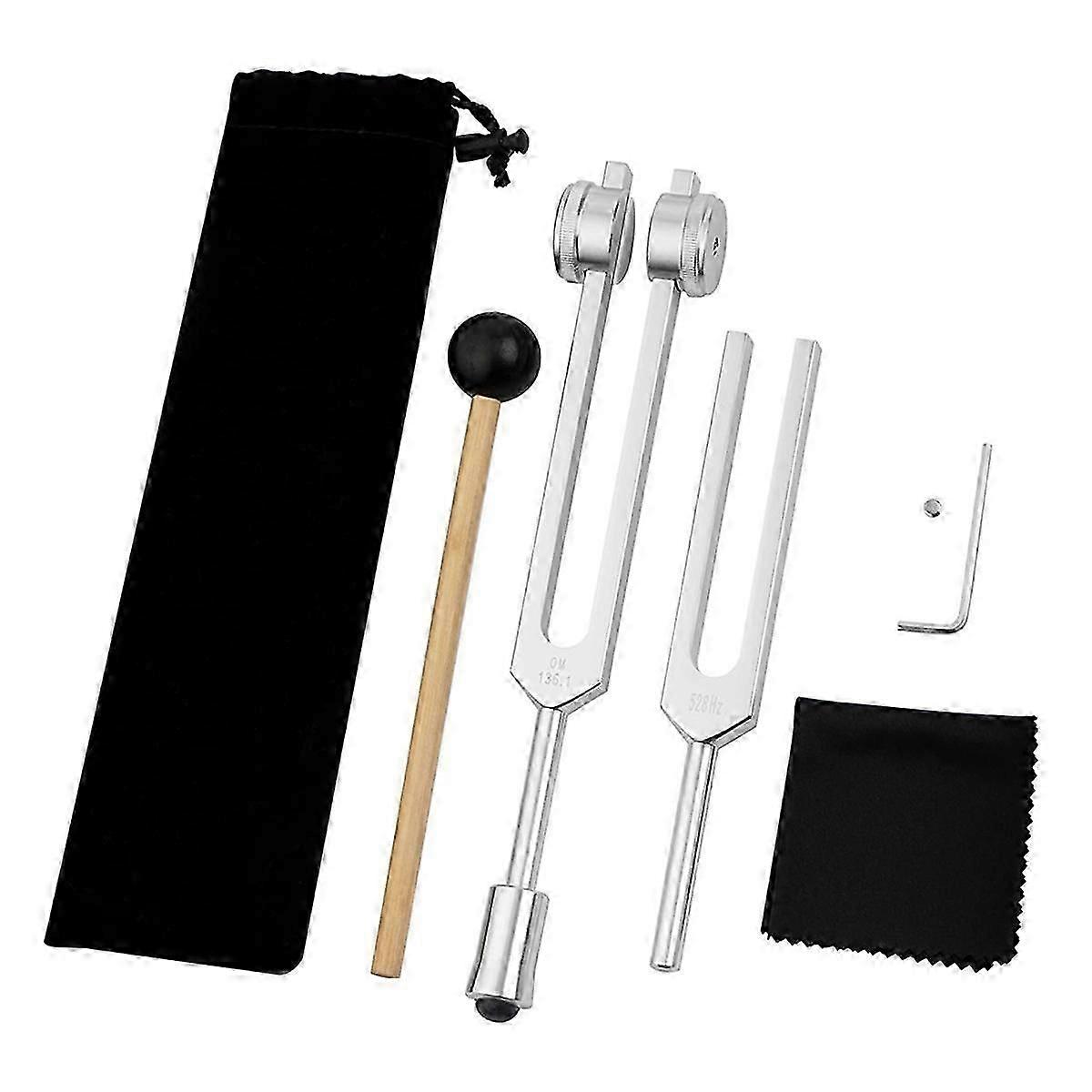528 HZ Tuning Forks for Healing Chakra Set OM136.1 Hz for Repair Sound Healing Instruments with Tun
