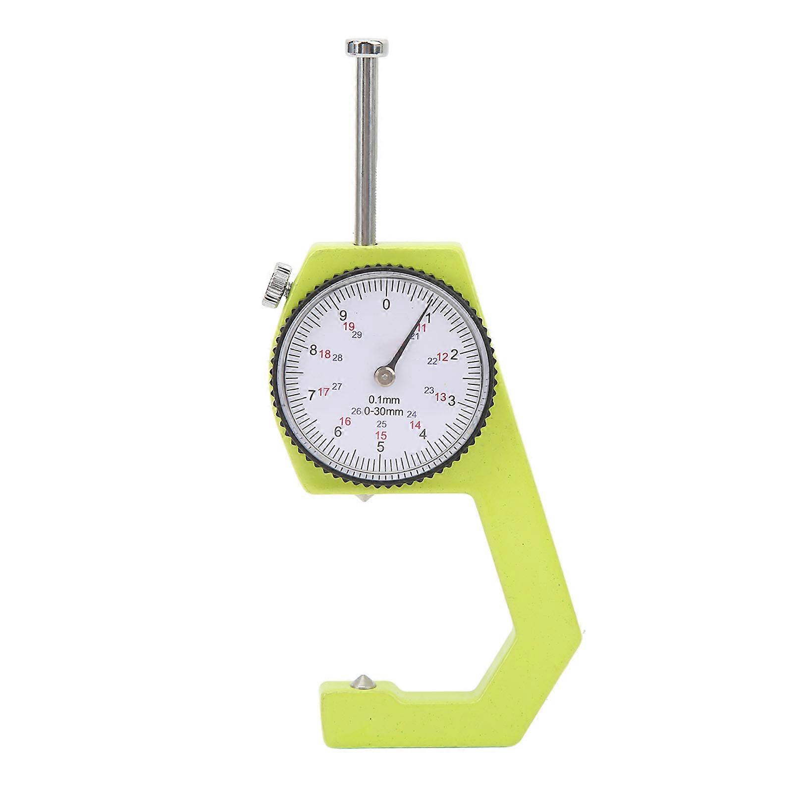 Meter 0.1mm Resolution 0 to 30mm Measure Range Handheld Dial Plate Thickness Gauge Cone Head