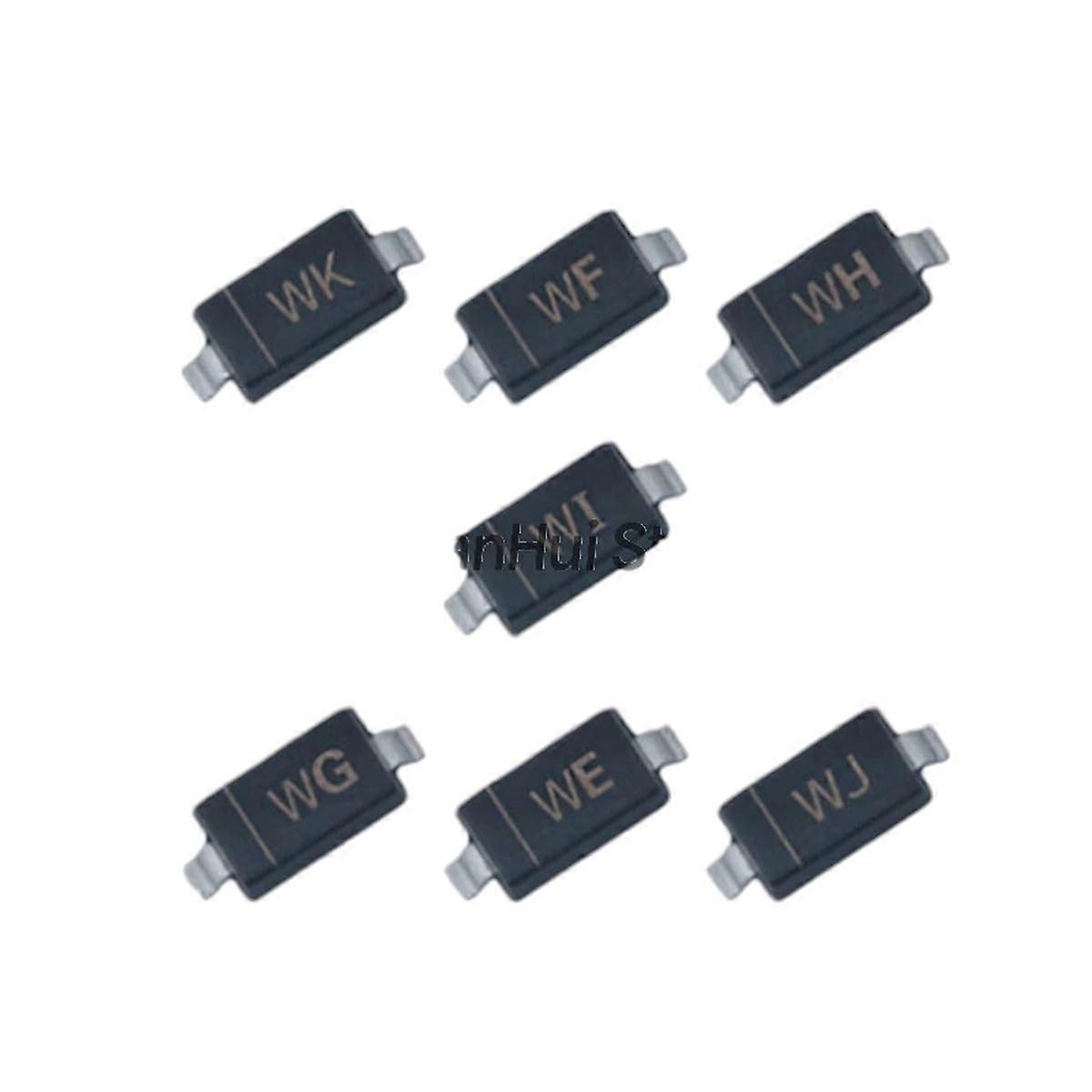 100Pcs SMD Zener Diode 1206 BZT52C 4V7 5V1 5V6 6V2 6V8 7V5 8V2 9V1 10V 12V 15V