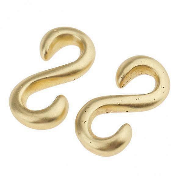3x 2 Pieces DIY Solid Solid Brass Yellow Hook S Shape