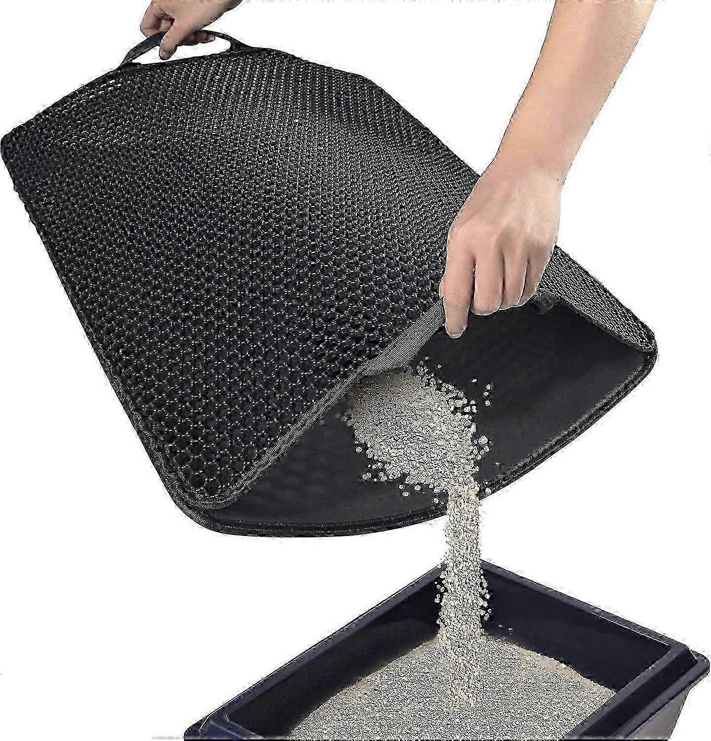 Honeycomb Cat Litter Mat - Double-Layer Waterproof Tray For Urine Litter Tracking Prevention -CN
