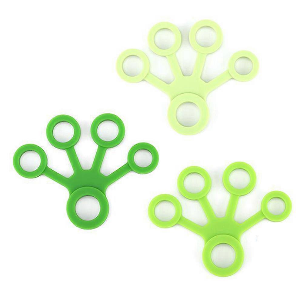 Grip|Siliconen Vingertraining Spanring - Spanner Groen Drie Stuks