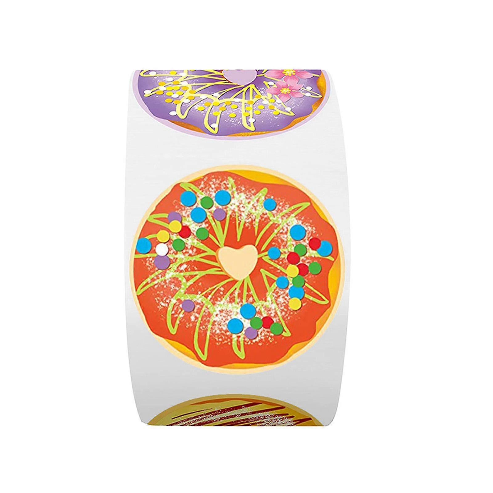 Doughnut Stickers Labels Seal Decals DIY Gift Wrapping Style A