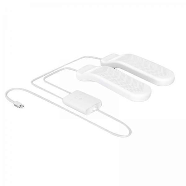 2x USB τροφοδοτημένο ηλεκτρικό στεγνωτήριο παπουτσιών Στεγνωτήρας μπότας με παπούτσια απολύμανσης (λευκό χρώμα)