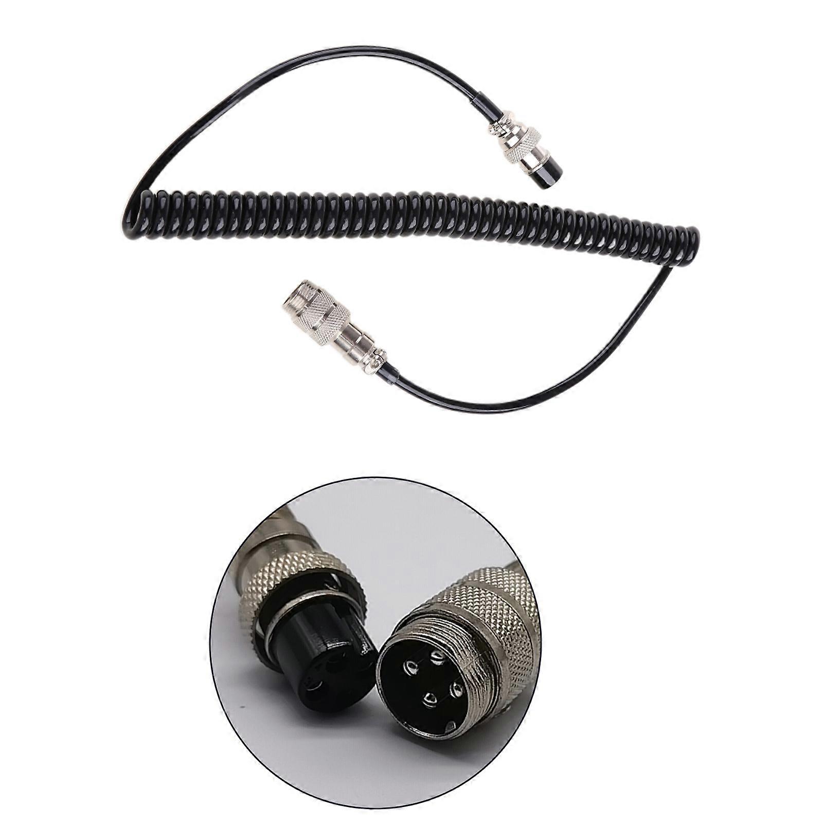 4 Pin Plug Adapter for Uniden Midland for Galaxy for Stryker Ranger EX4 CB Ham 4 Pin Radio Microphone Extension Cord Cab