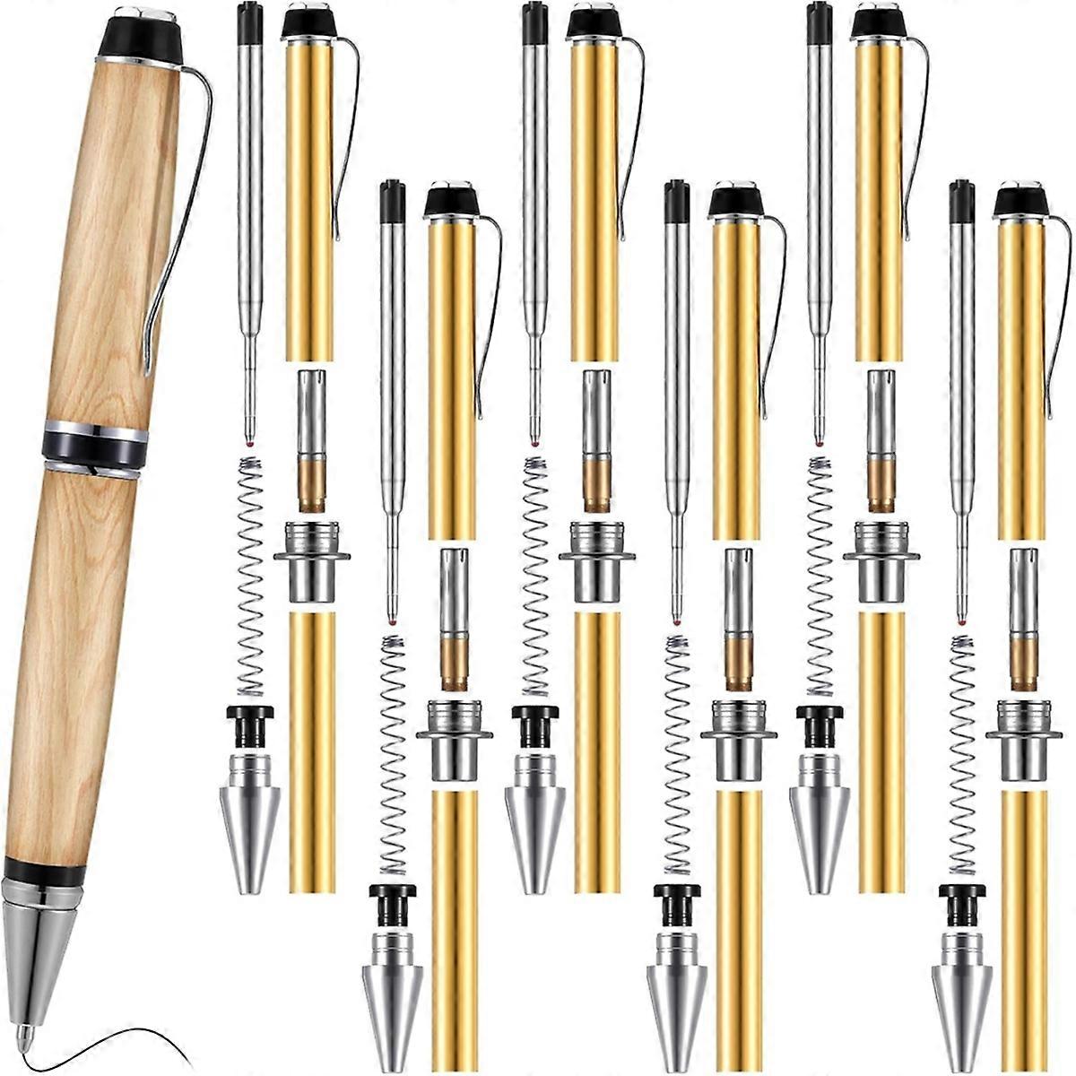 6 Pieces Wood Turning Pen Set with Refills Rotating Pen Kit for Wood Turning Bulk Lathe Turning Sup