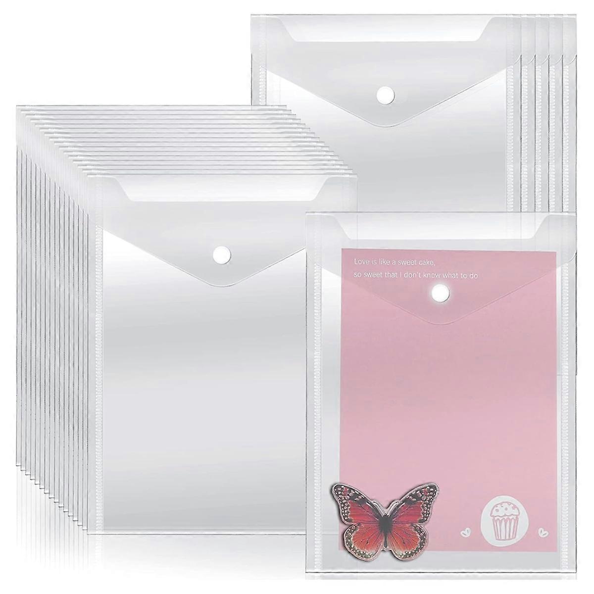 40 Pack Stamp and Die Storage Pockets, Reusable Envelopes Waterproof Sticker Organizer Receipt Hold