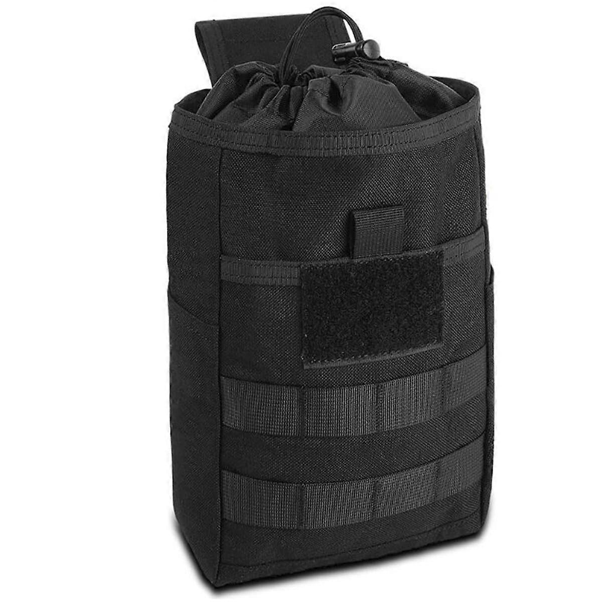Tactical multifunctional tent and storage bag belt for outdoor games Black