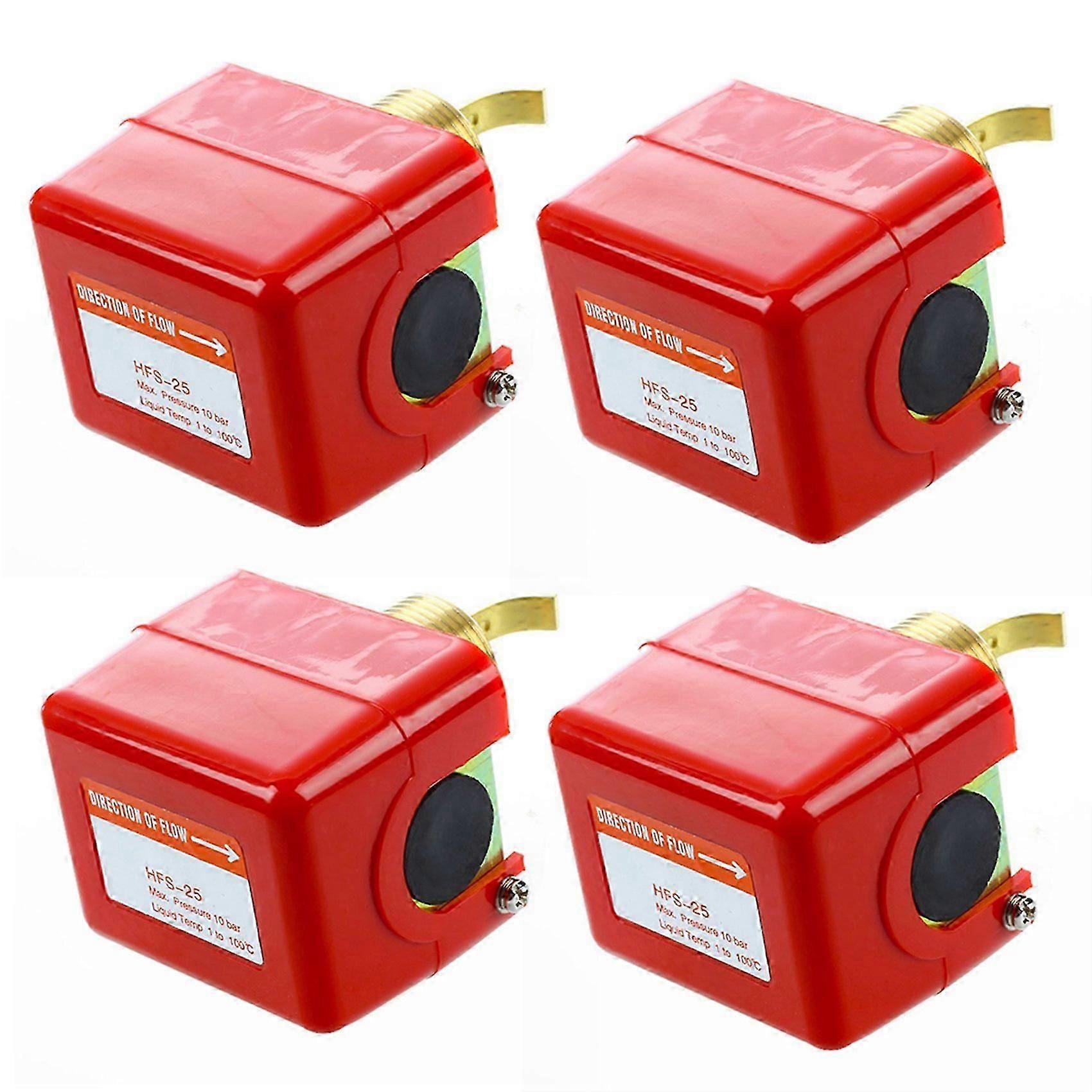 4X AC 220V 15A Außengewinde SPDT Wasserpaddel Durchflussschalter -25