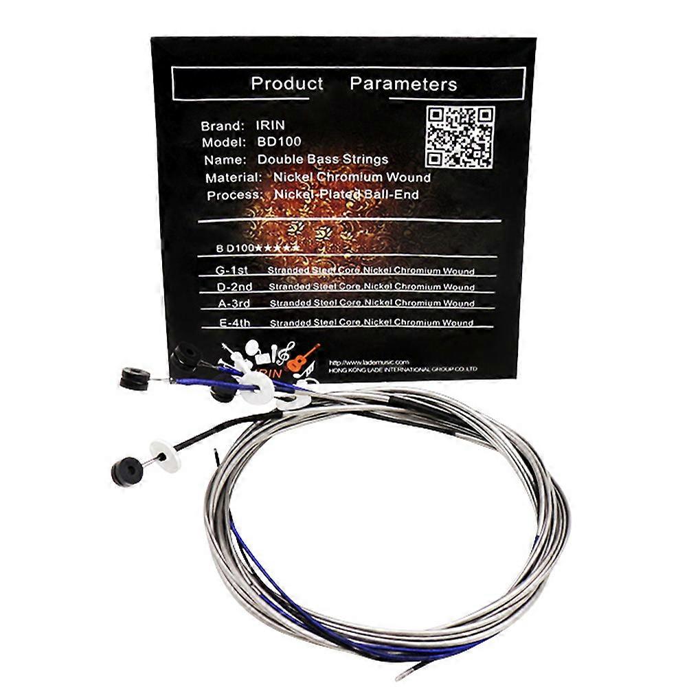 Full Set (G-D-A-E) Double Bass String Strings Steel Core Nickel Chromium Wound Ball End
