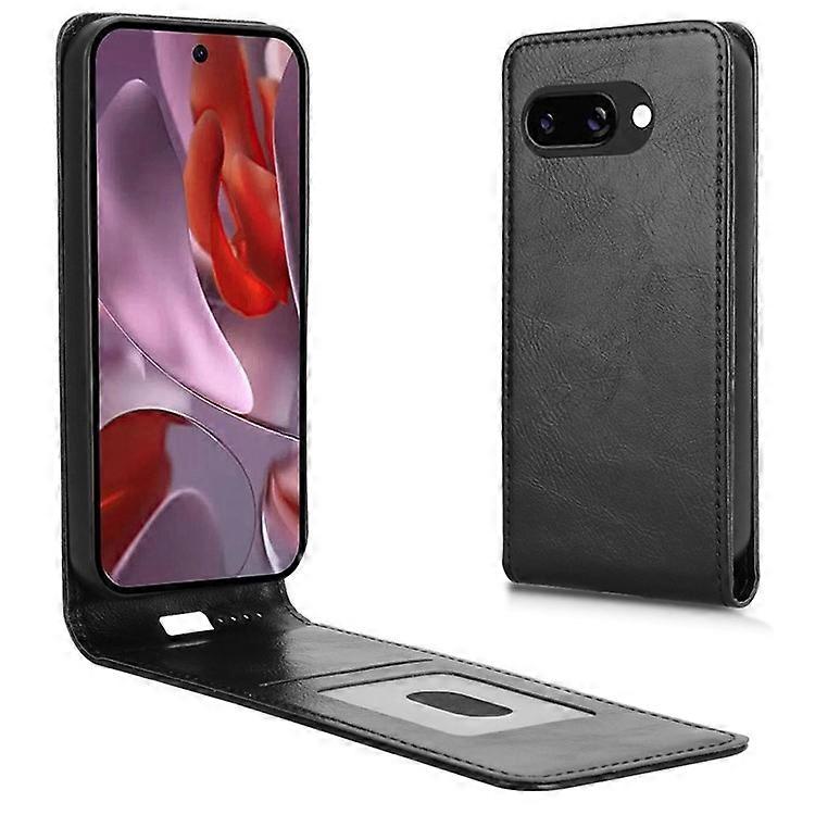 متوافق مع حافظة Google Pixel 9a مع فتحة بطاقة غطاء هاتف جلدي مغناطيسي عمودي