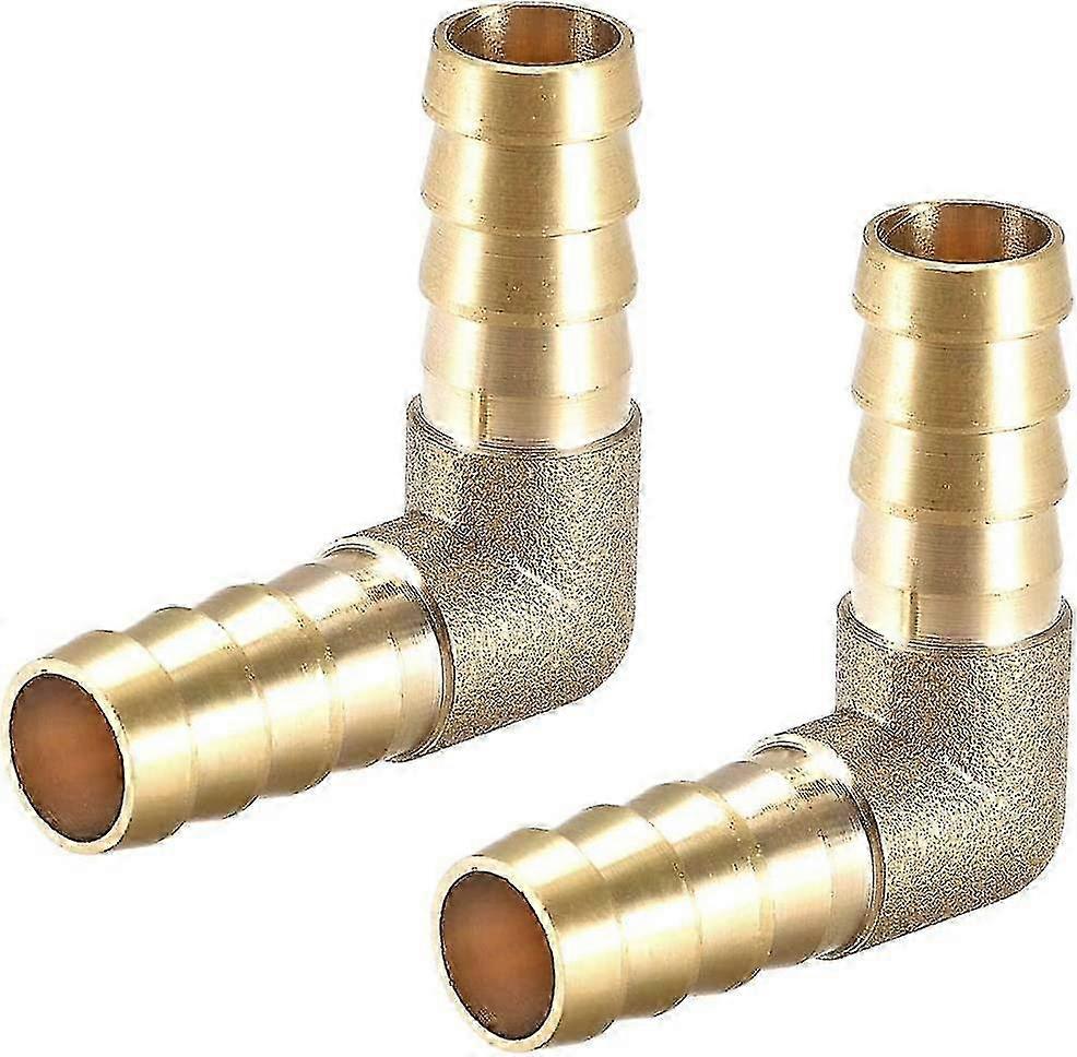 12mm Barbed Brass Hose Fitting 90 Degree Elbow Connector Coupler Adapter 2pcs