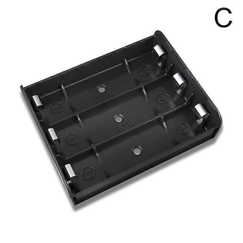 Black(C) 3 Ports 21700 Lithium Battery Holder Box Electronic DIY Plug-in PCB ABS Fireproof Material Color Customized