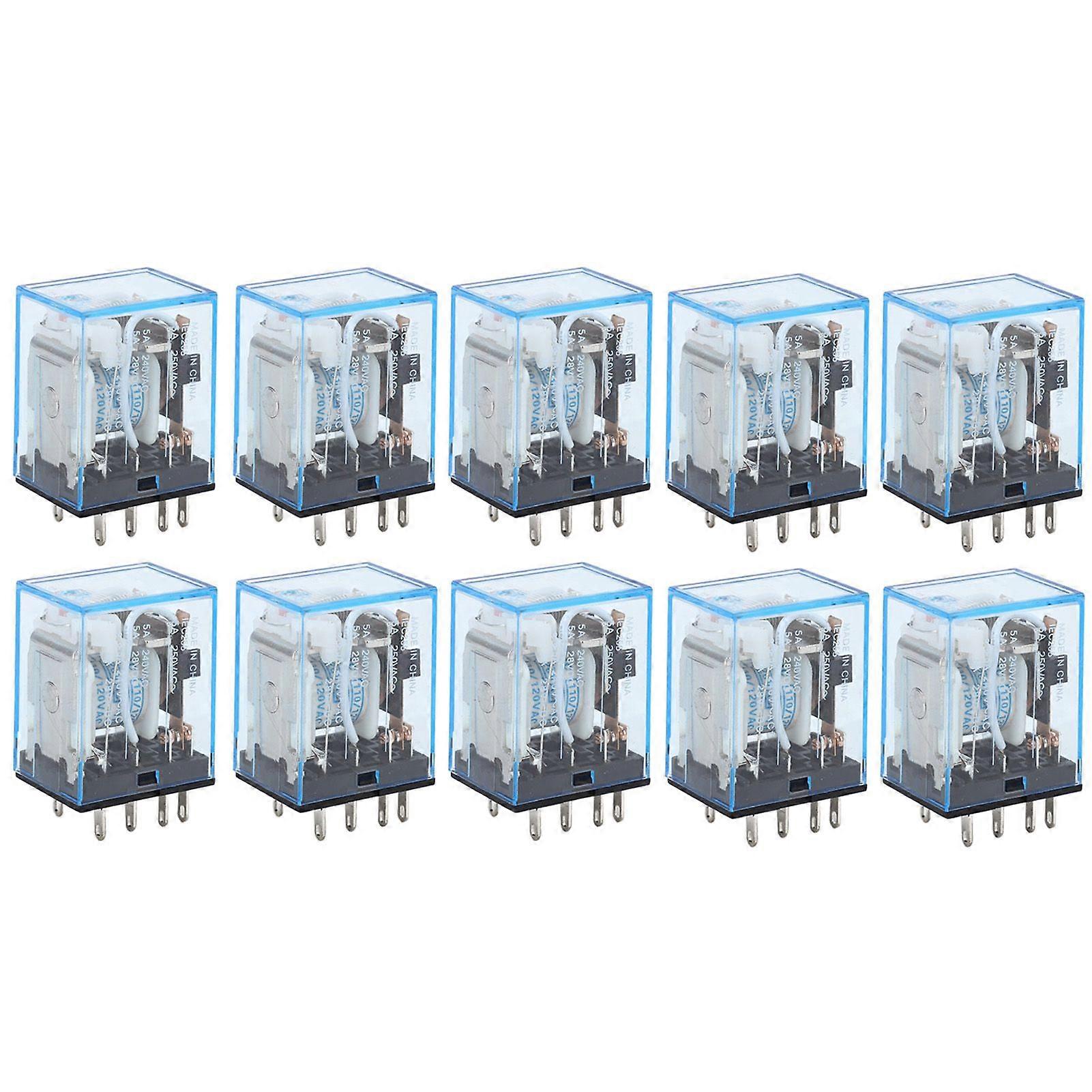 High quality  10-piece set MY2N-J small intermediate relay 8-foot two-open