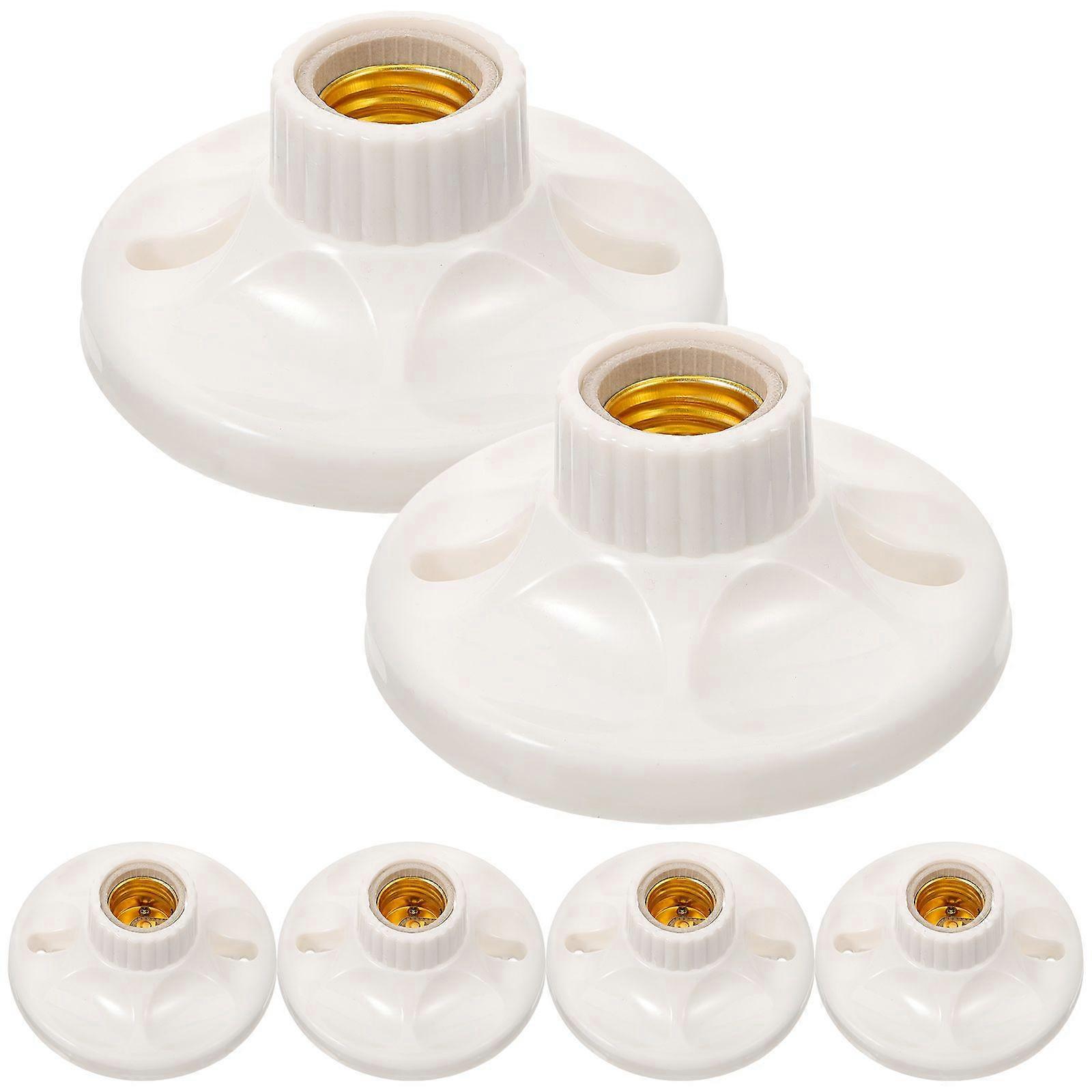 6pcs Light Sockets Light Bulb Base  E27 Lamp Base Replacement Light Bulb Holders