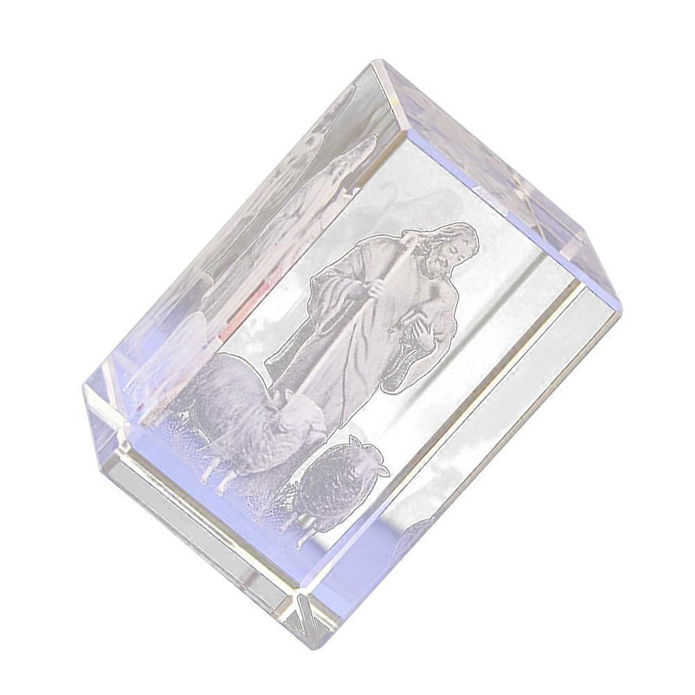 Stylish Crystal Series, Jesus Theme Ornament, Versatile Decor Piece