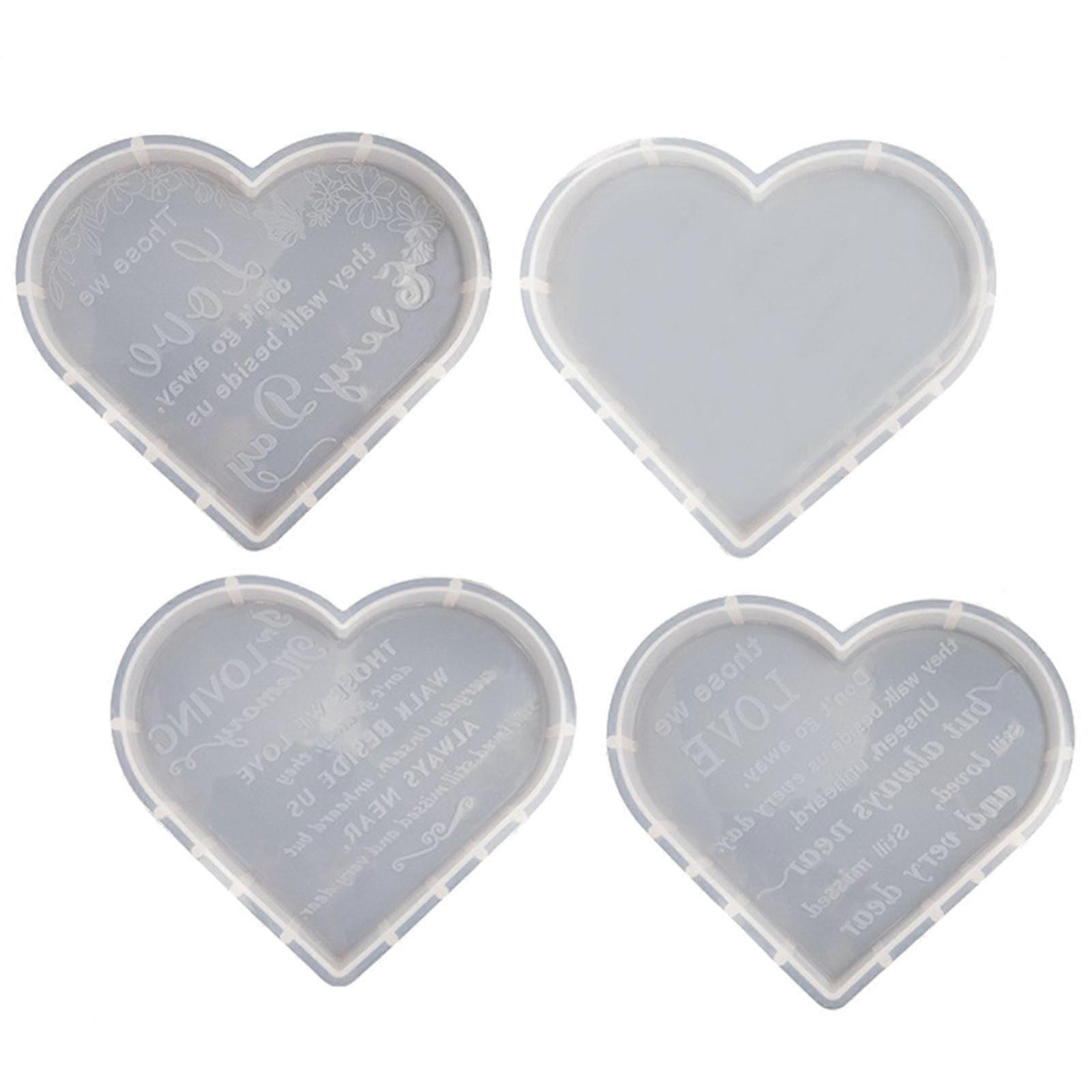Heart Epoxy Casting Tool Resin Tray Casting Tool for Making Bookends Coaster