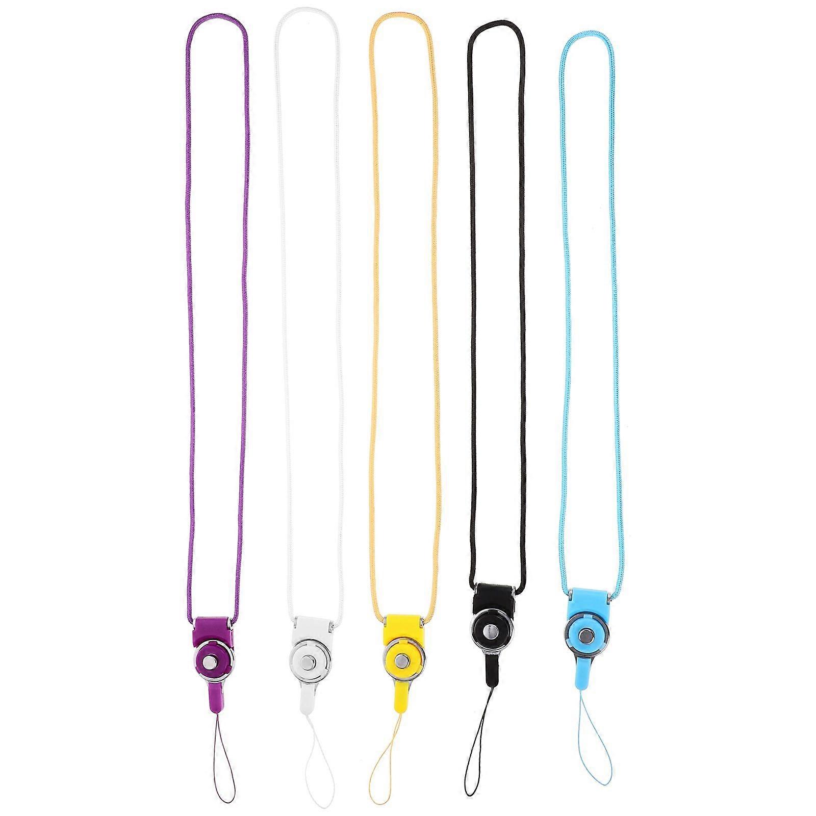 5PCS Detachable Anti-lost Neck Lanyards Strap with Buckle for Mobile Phone Torchlight Camera Key