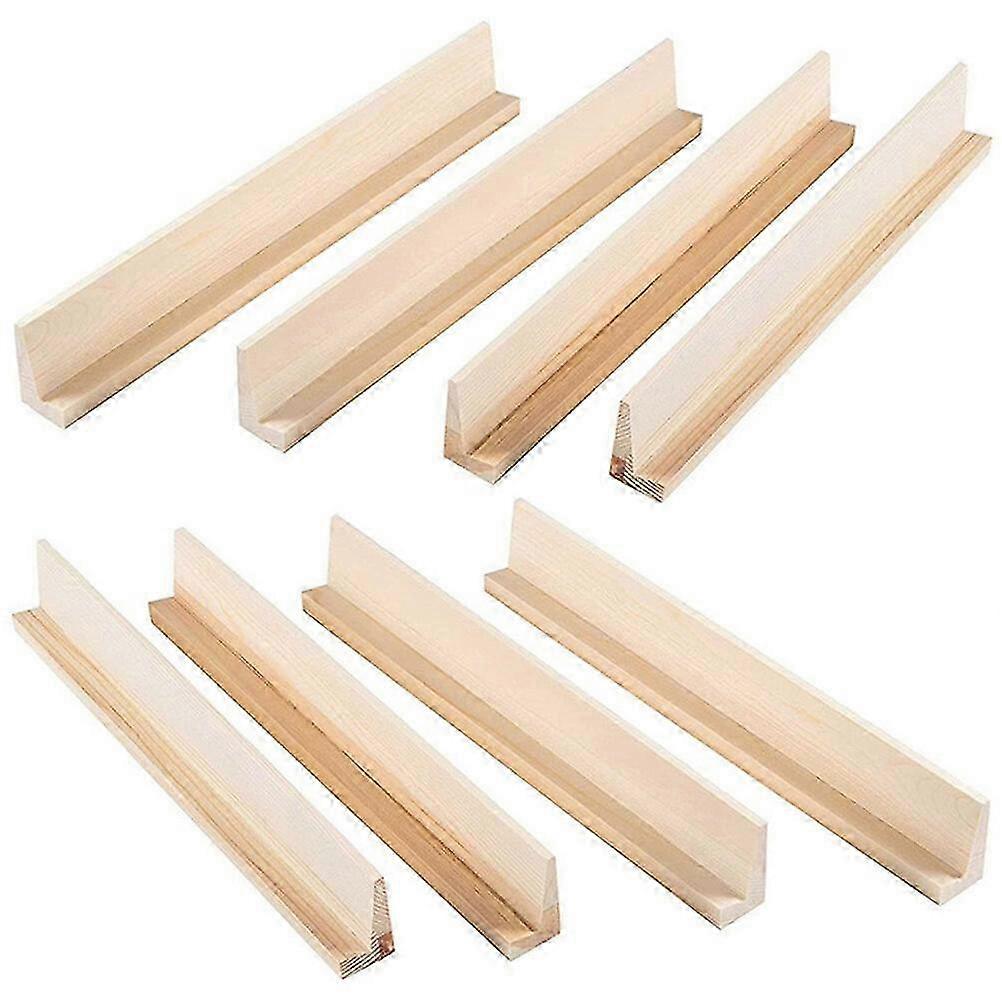 8Pcs Wooden Domino Trays DIY Domino Racks Multi-Function Bases 19X2.3cm
